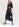 Robe maxi portefeuille bleu foncé à pois Faume - seconde main