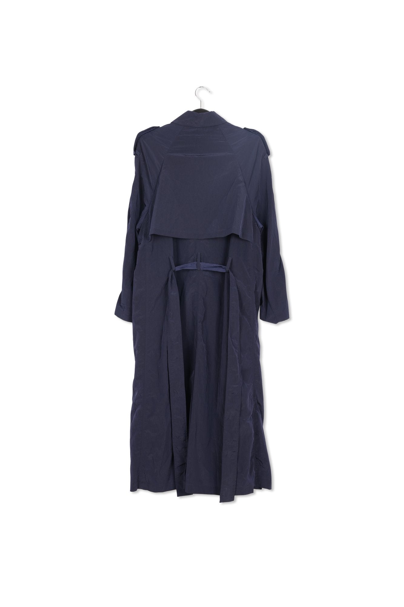 Trench croisé bleu marine RE—SSENTIEL | Essentiel second hand