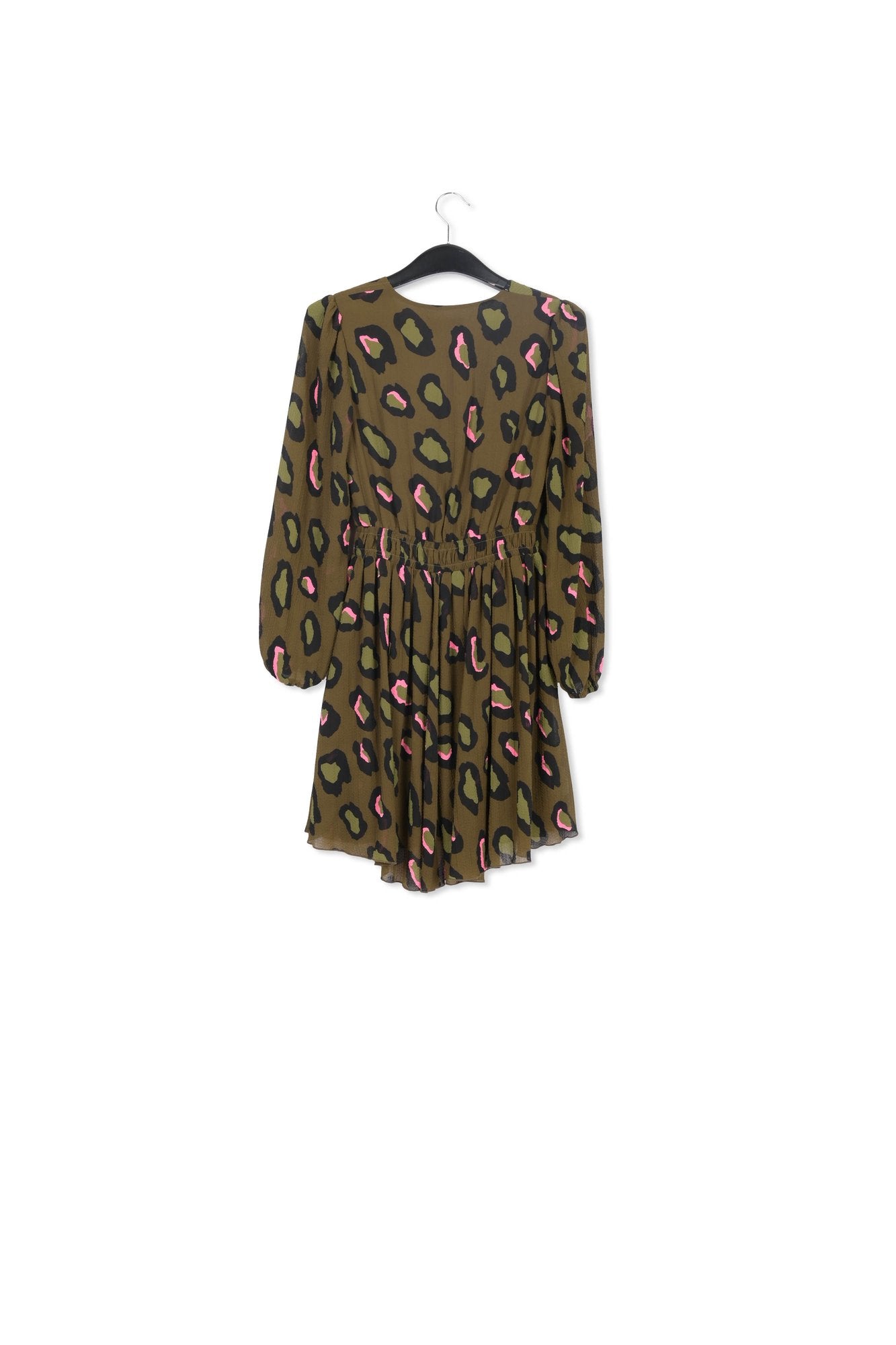 Mini-robe kaki à imprimé léopard RE—SSENTIEL | Essentiel second hand