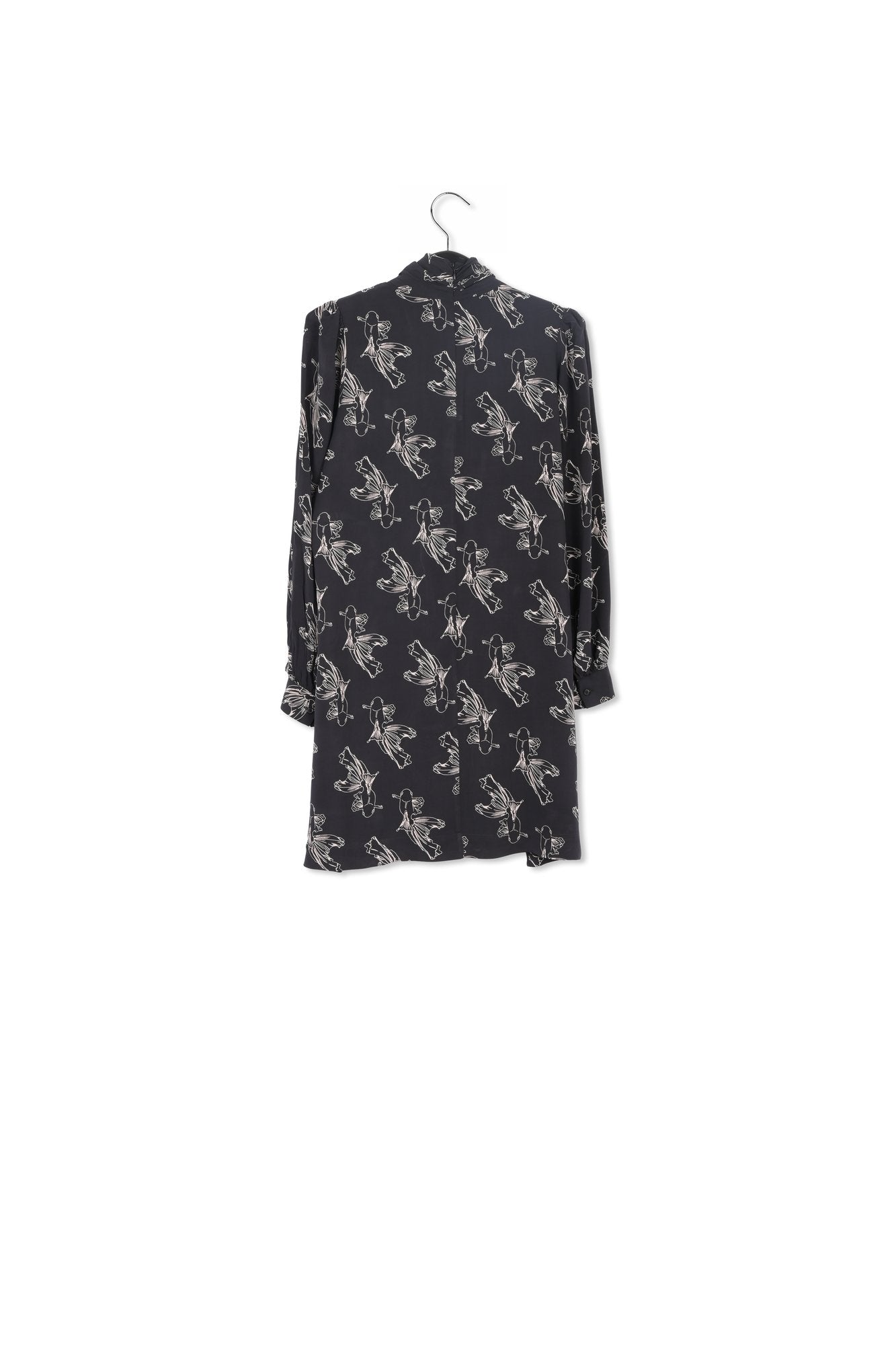 Mini-robe noire à imprimé graphique RE—SSENTIEL | Essentiel second hand