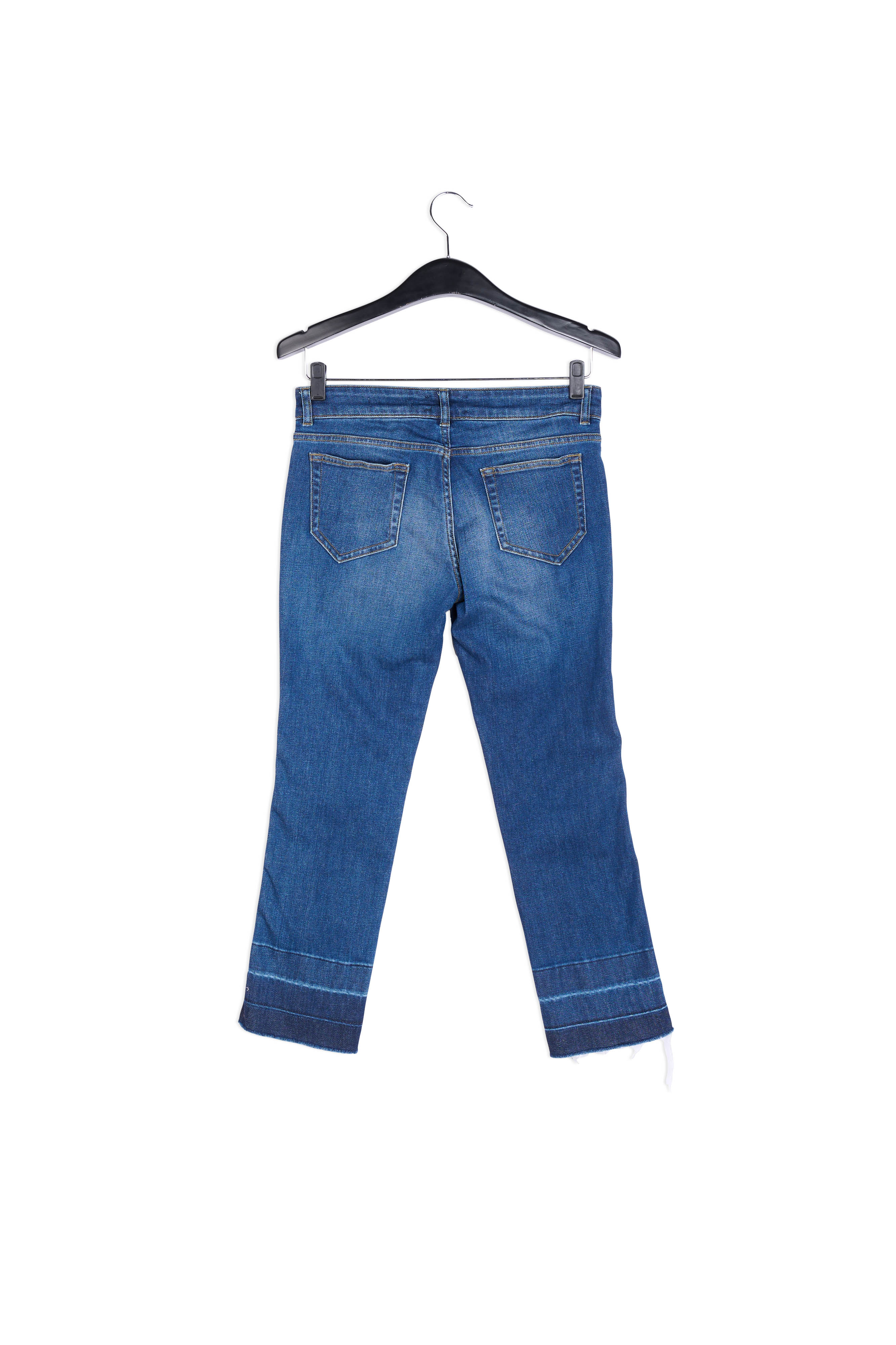 Blauwe slim jeans met gele zijstreep RE—SSENTIEL | Essentiel second hand