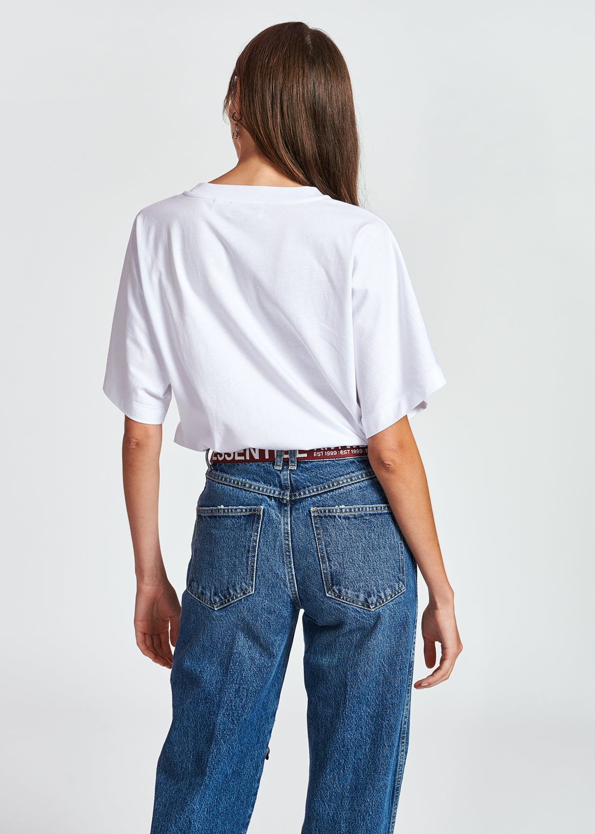 White oversized organic cotton T-shirt RE—SSENTIEL | Essentiel second hand