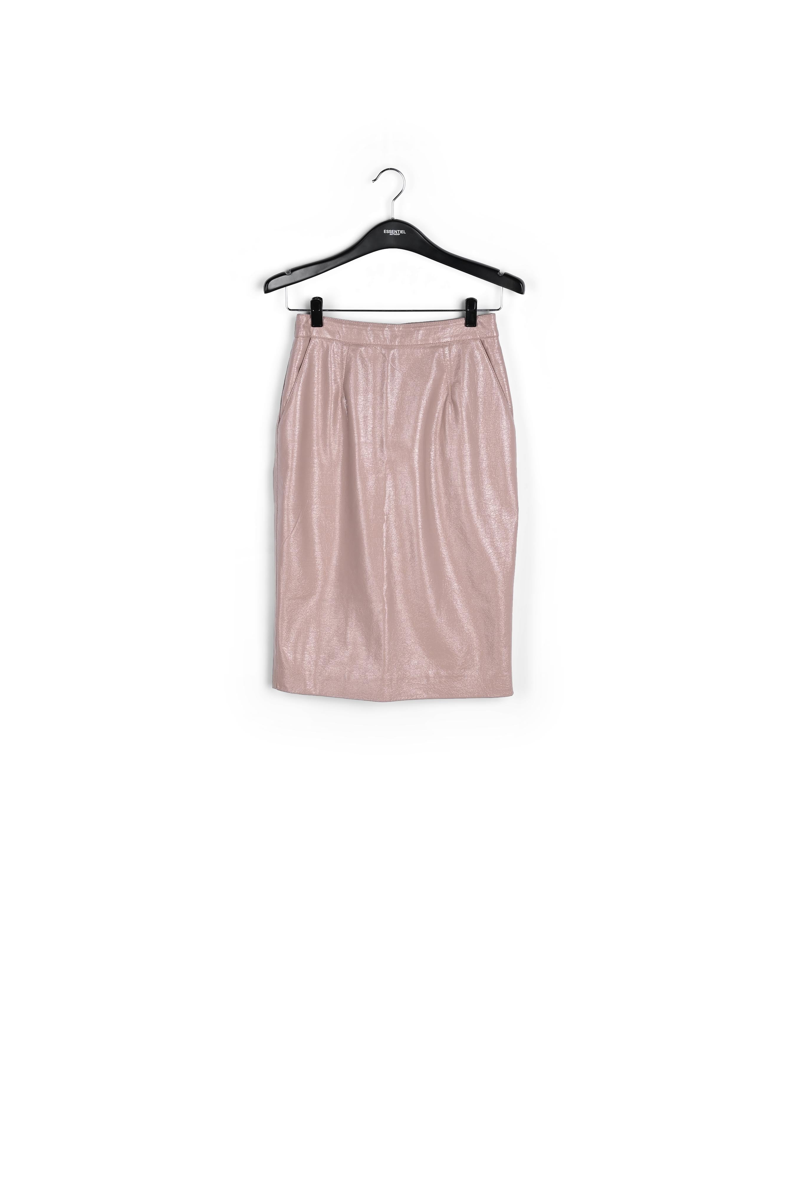 Pink leather-look pencil skirt RE—SSENTIEL | Essentiel second hand