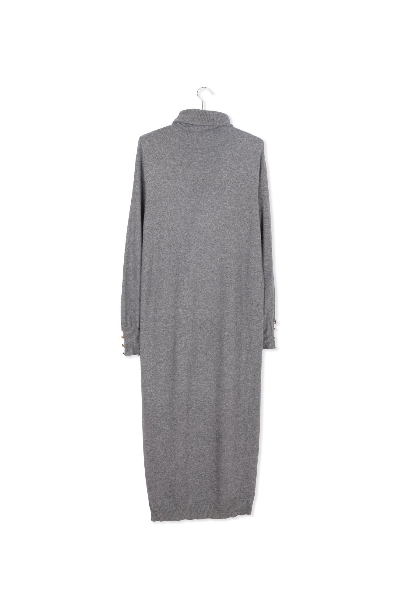 Grey turtleneck knit dress RE—SSENTIEL | Essentiel second hand