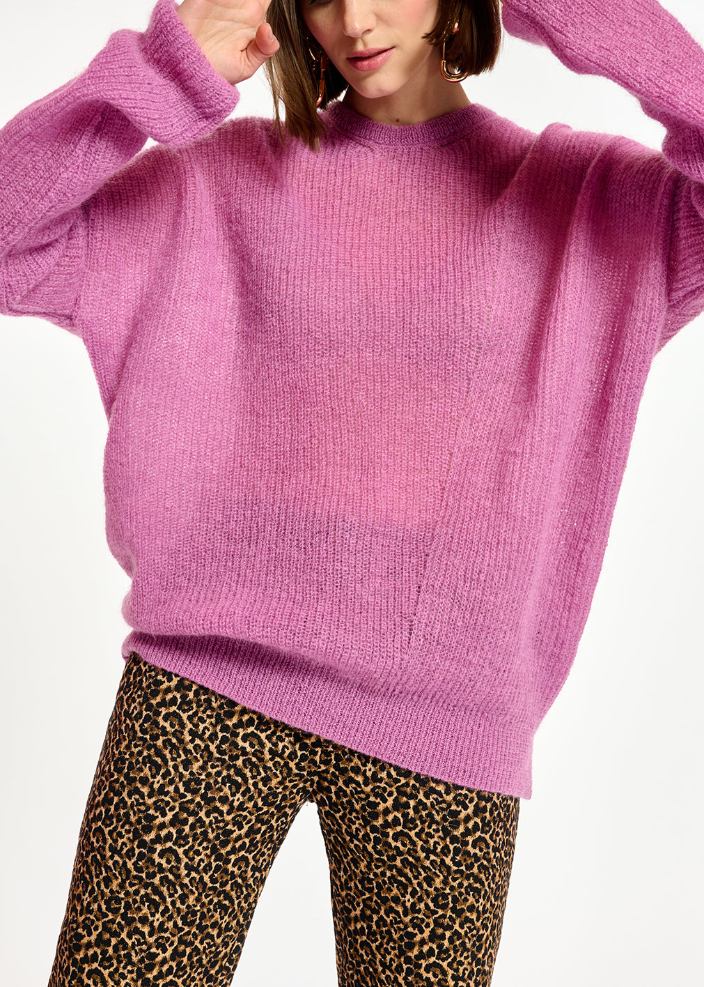 Pull oversize lilas en mohair mélangé RE—SSENTIEL | Essentiel second hand