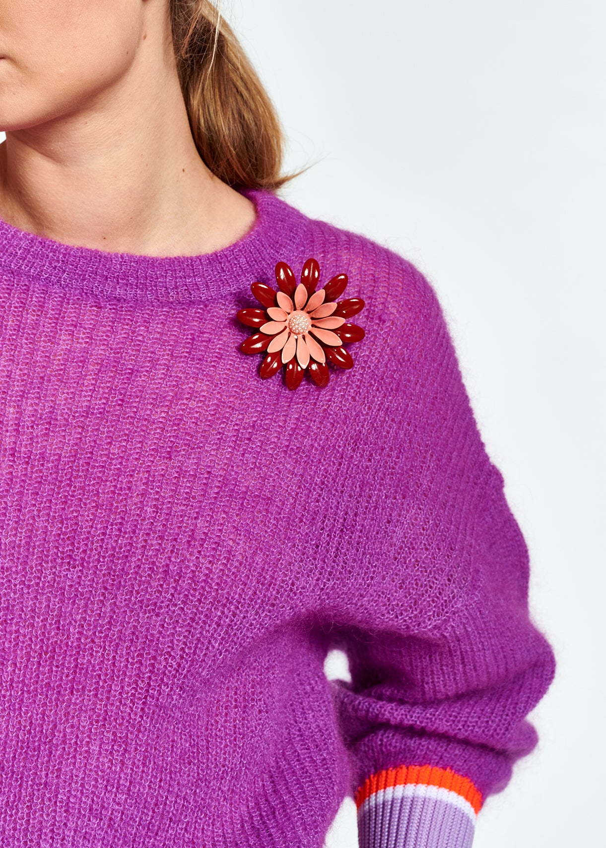 Lilac mohair and wool blend sweater RE—SSENTIEL | Essentiel second hand