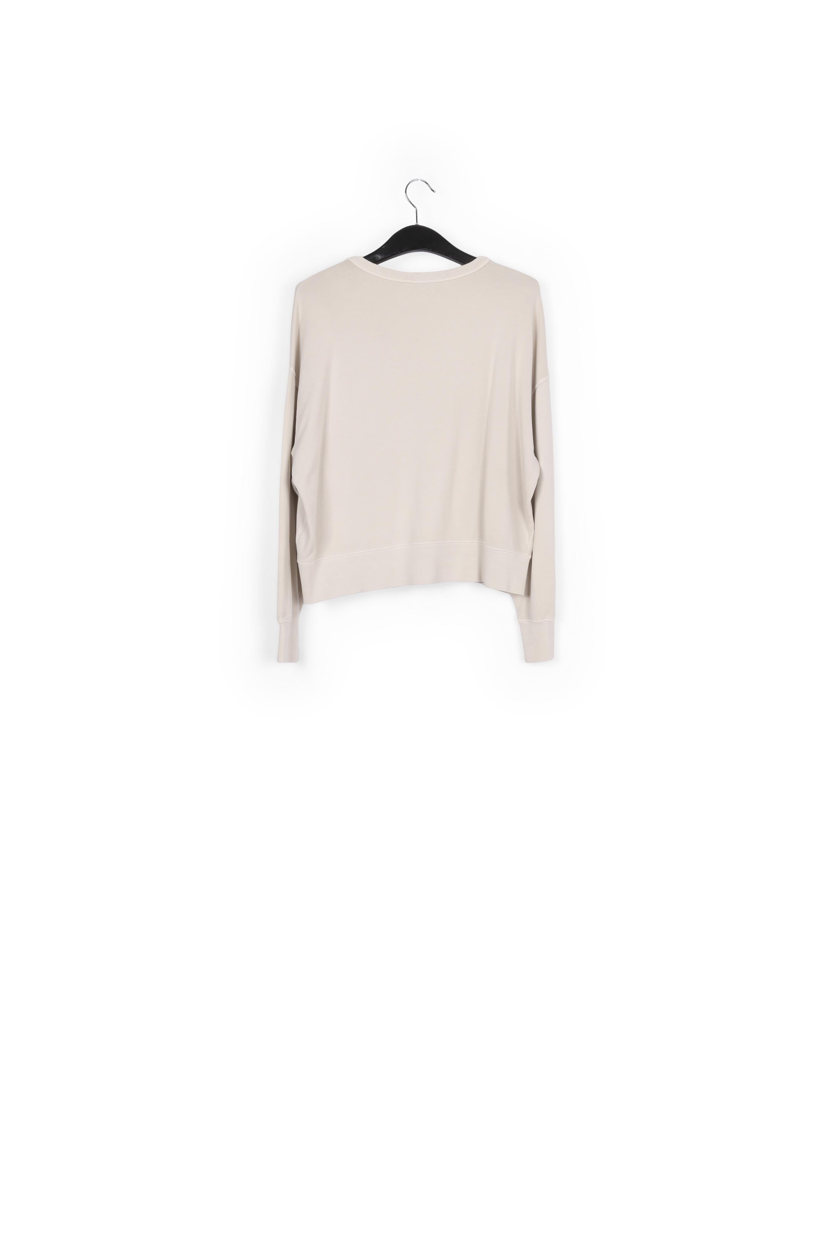 Off-white organic-cotton jersey sweatshirt RE—SSENTIEL | Essentiel second hand