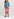 Two-tone frayed oversized denim jacket Faume - seconde main