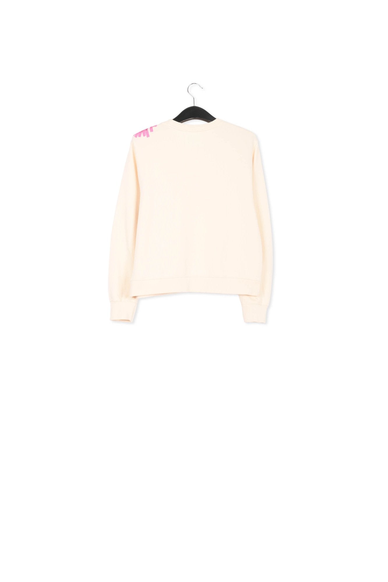 Ecru sweatshirt with floral sequin embroideries RE—SSENTIEL | Essentiel second hand