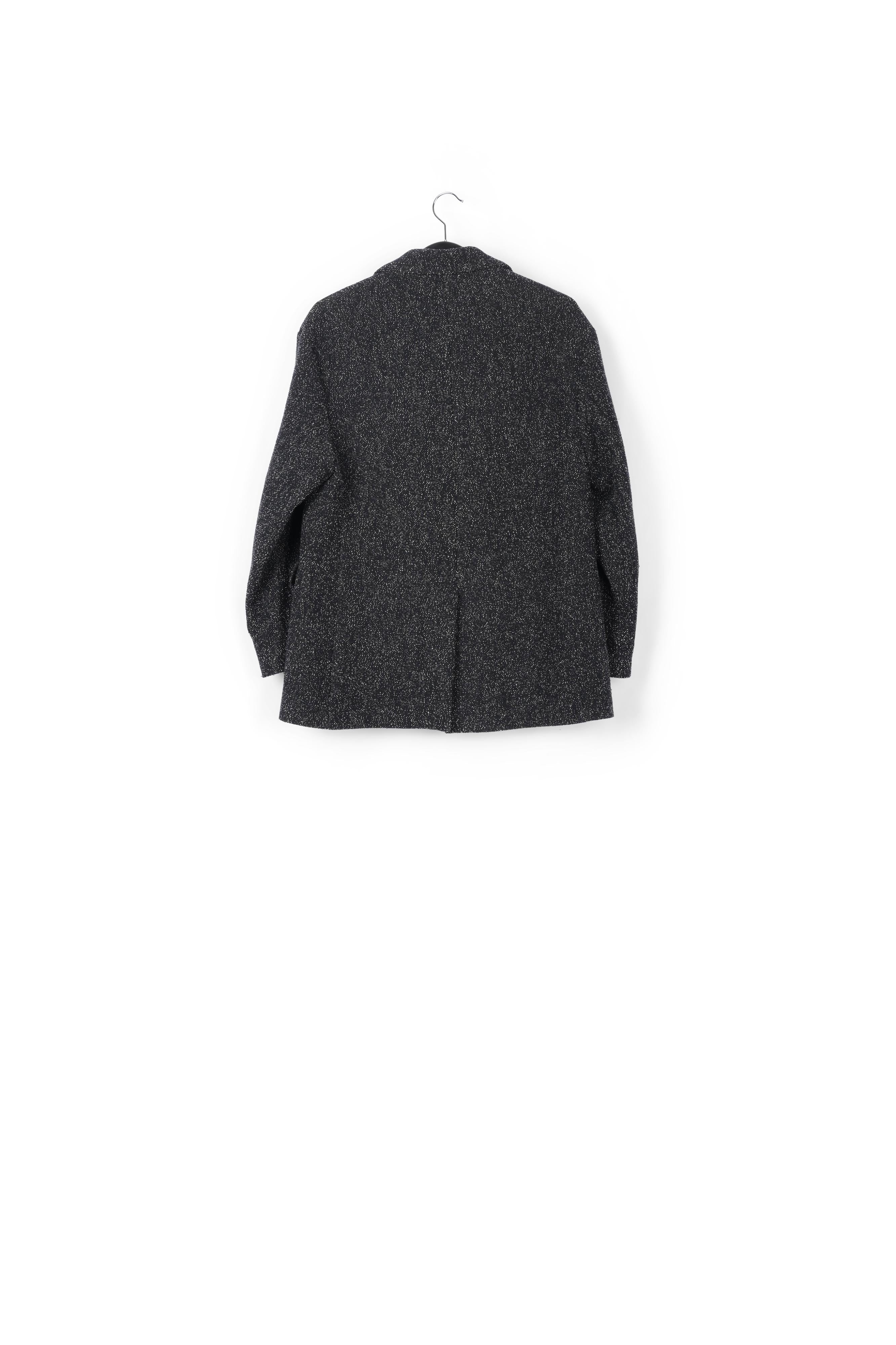 Veste noire oversize en laine cardée RE—SSENTIEL | Essentiel second hand