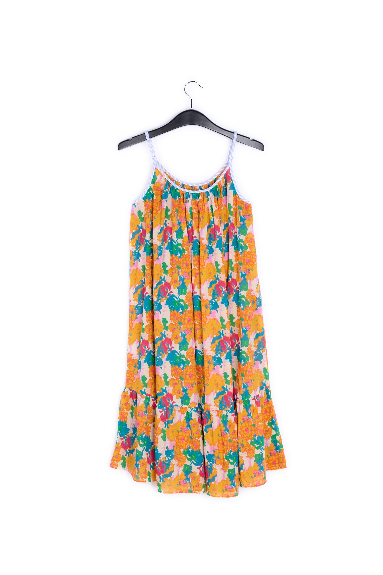 Multicolored floral-print midi dress RE—SSENTIEL | Essentiel second hand