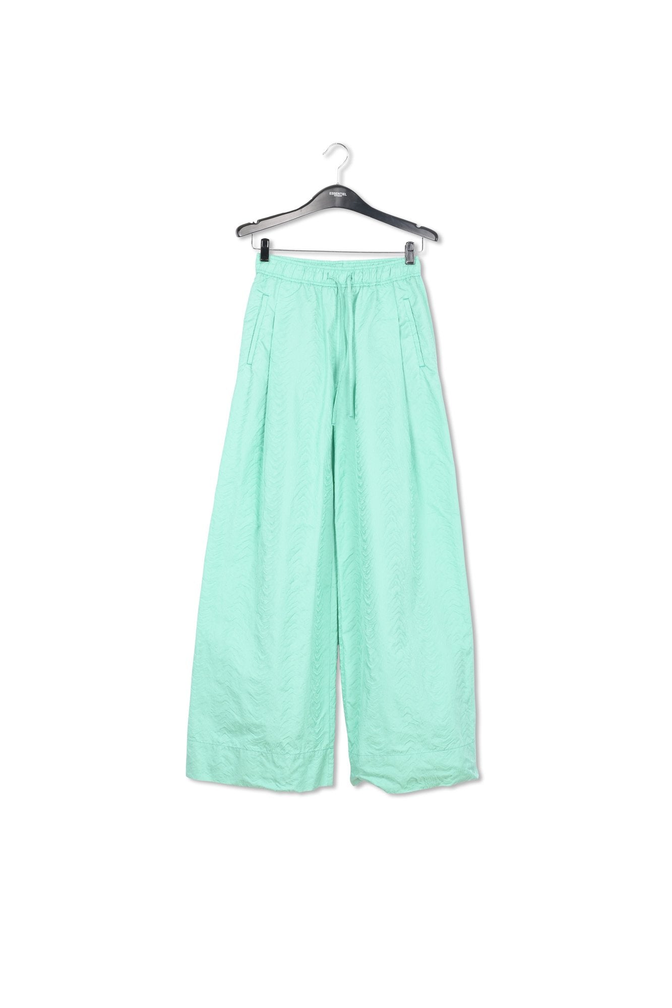 Turquoise jacquard wide-leg pants RE—SSENTIEL | Essentiel second hand