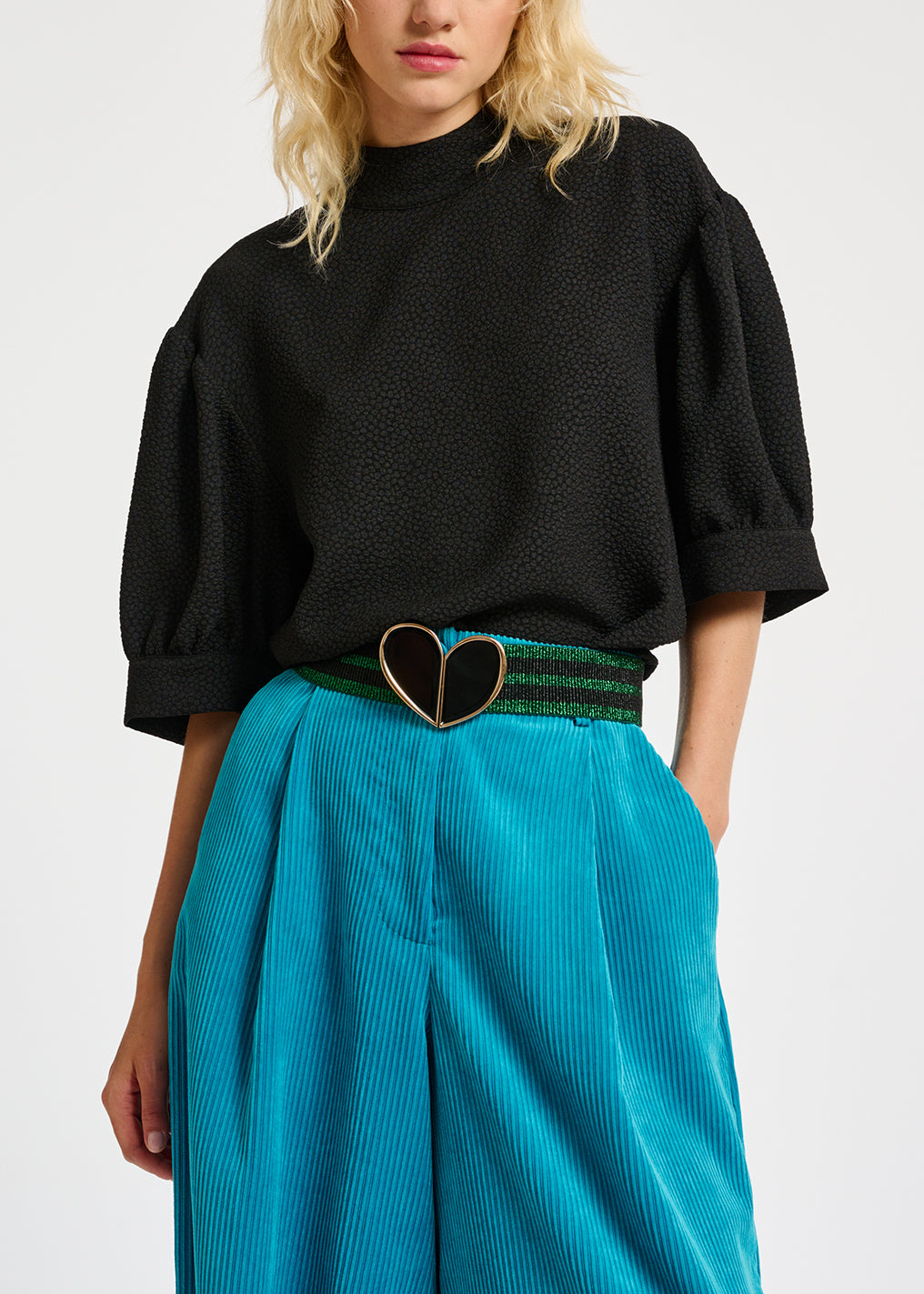 Blue wide-leg corduroy pants RE—SSENTIEL | Essentiel second hand