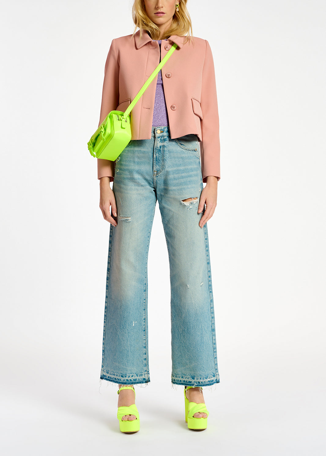 Lilac lurex T-shirt RE—SSENTIEL | Essentiel second hand