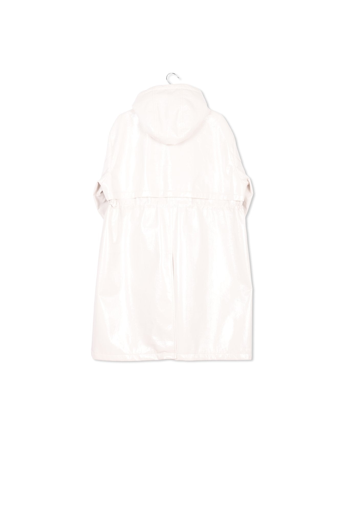 Imperméable en faux cuir blanc cassé RE—SSENTIEL | Essentiel second hand