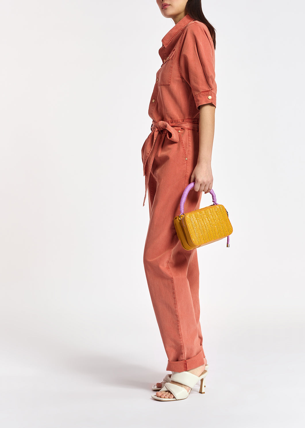 Combinaison en coton mélangé orange foncé RE—SSENTIEL | Essentiel second hand