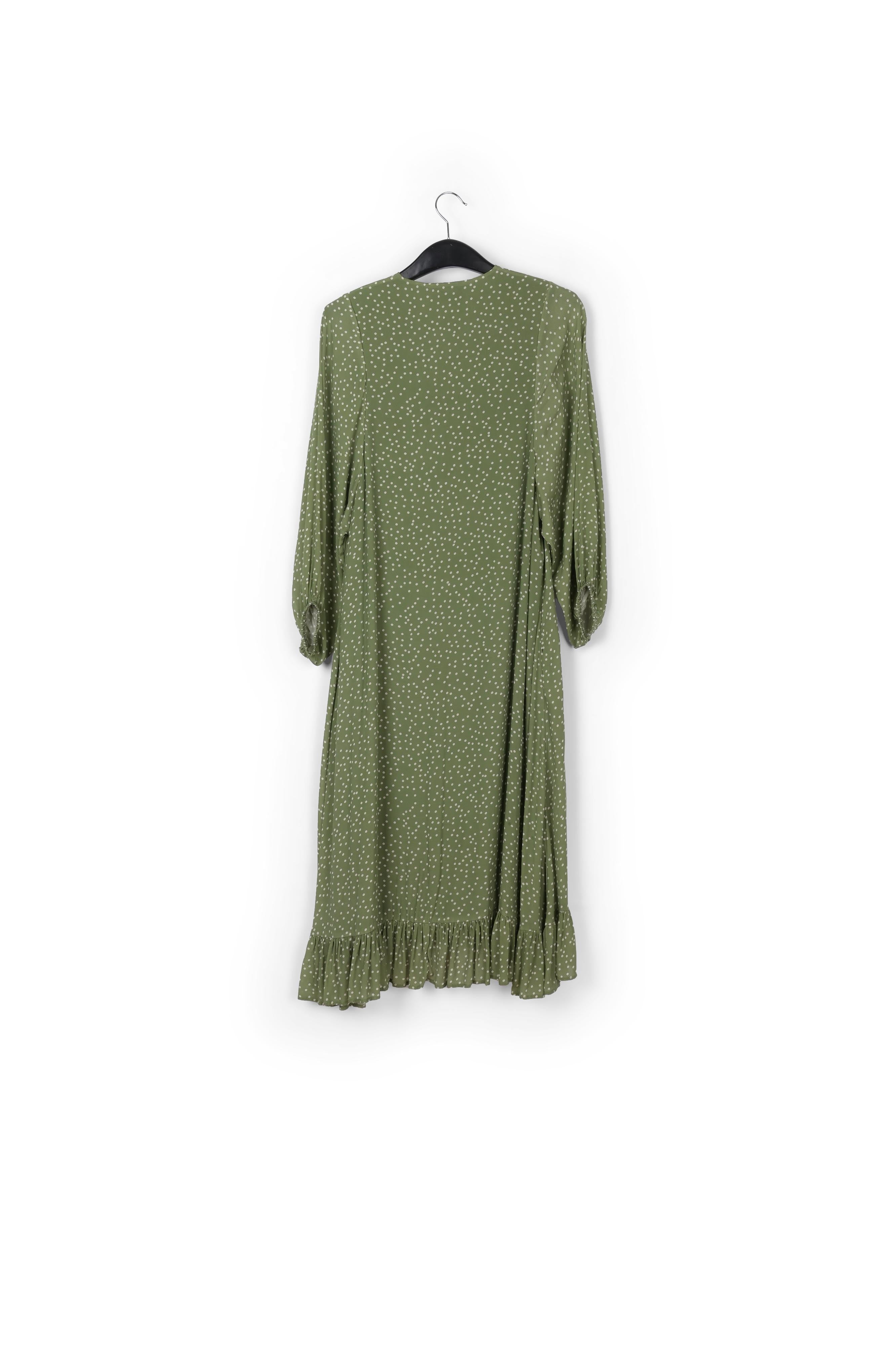 Robe midi verte à pois RE—SSENTIEL | Essentiel second hand