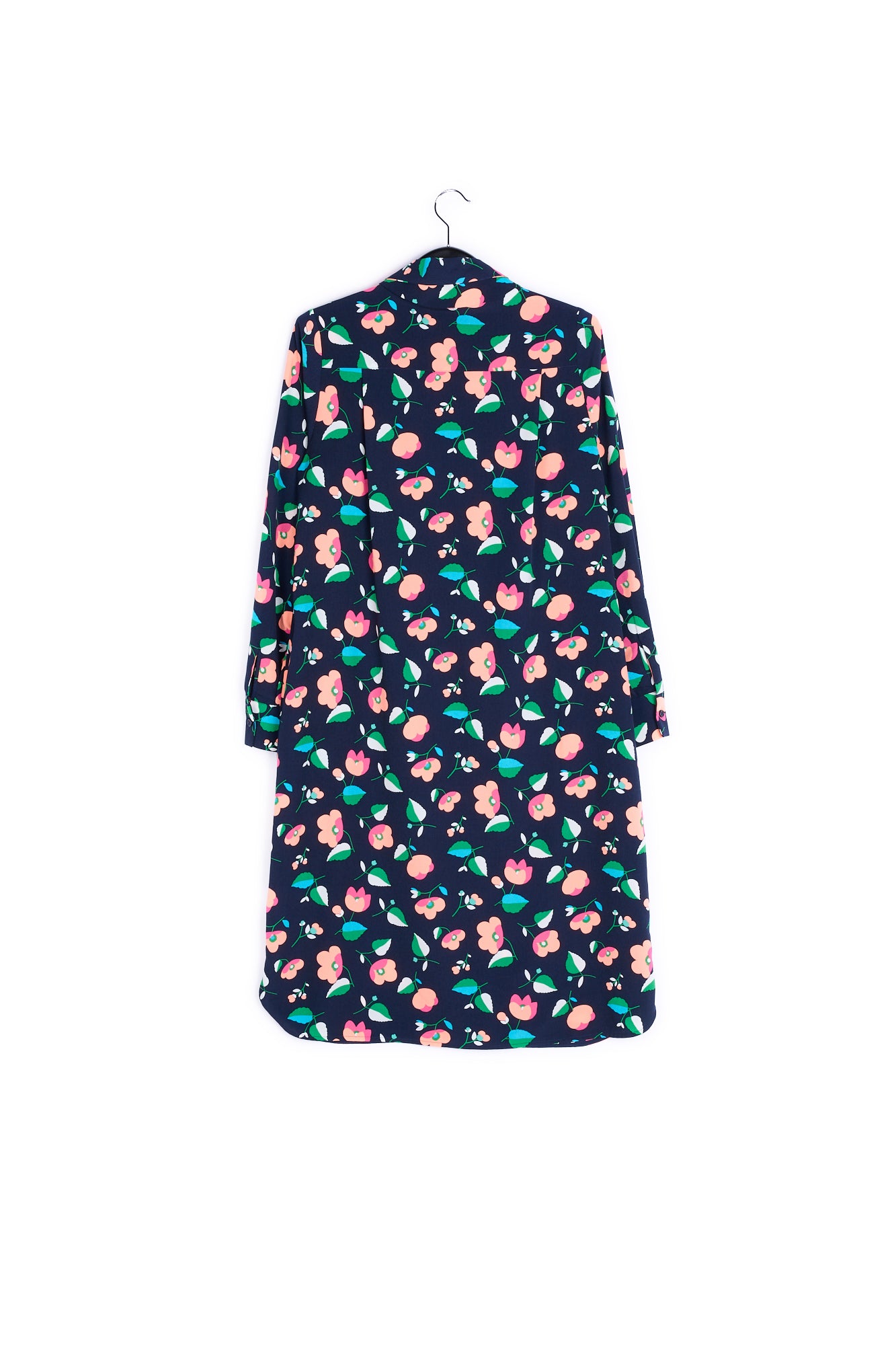 Navy blue floral shirt dress RE—SSENTIEL | Essentiel second hand