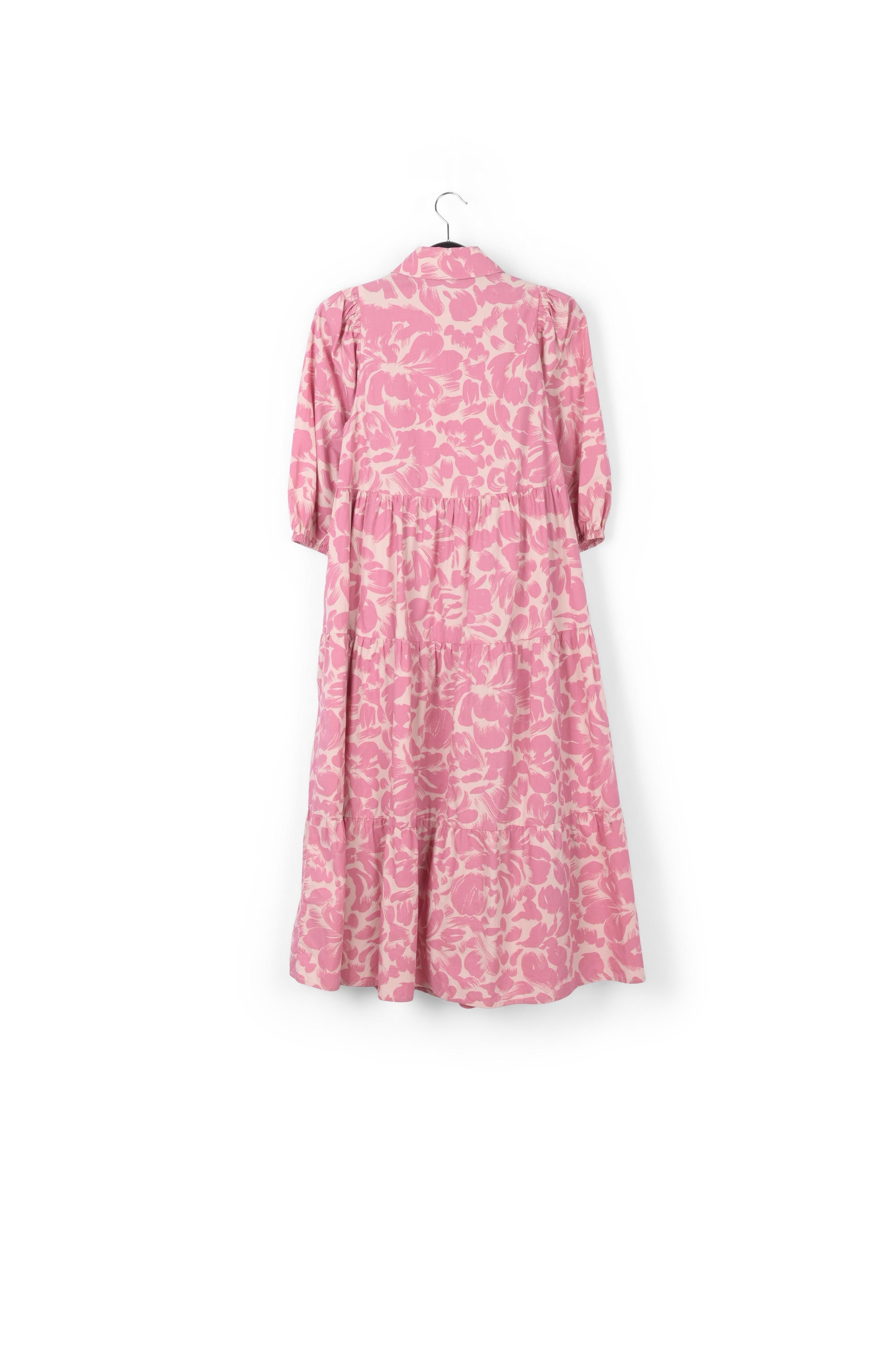 Lilac and light pink floral-print maxi dress RE—SSENTIEL | Essentiel second hand