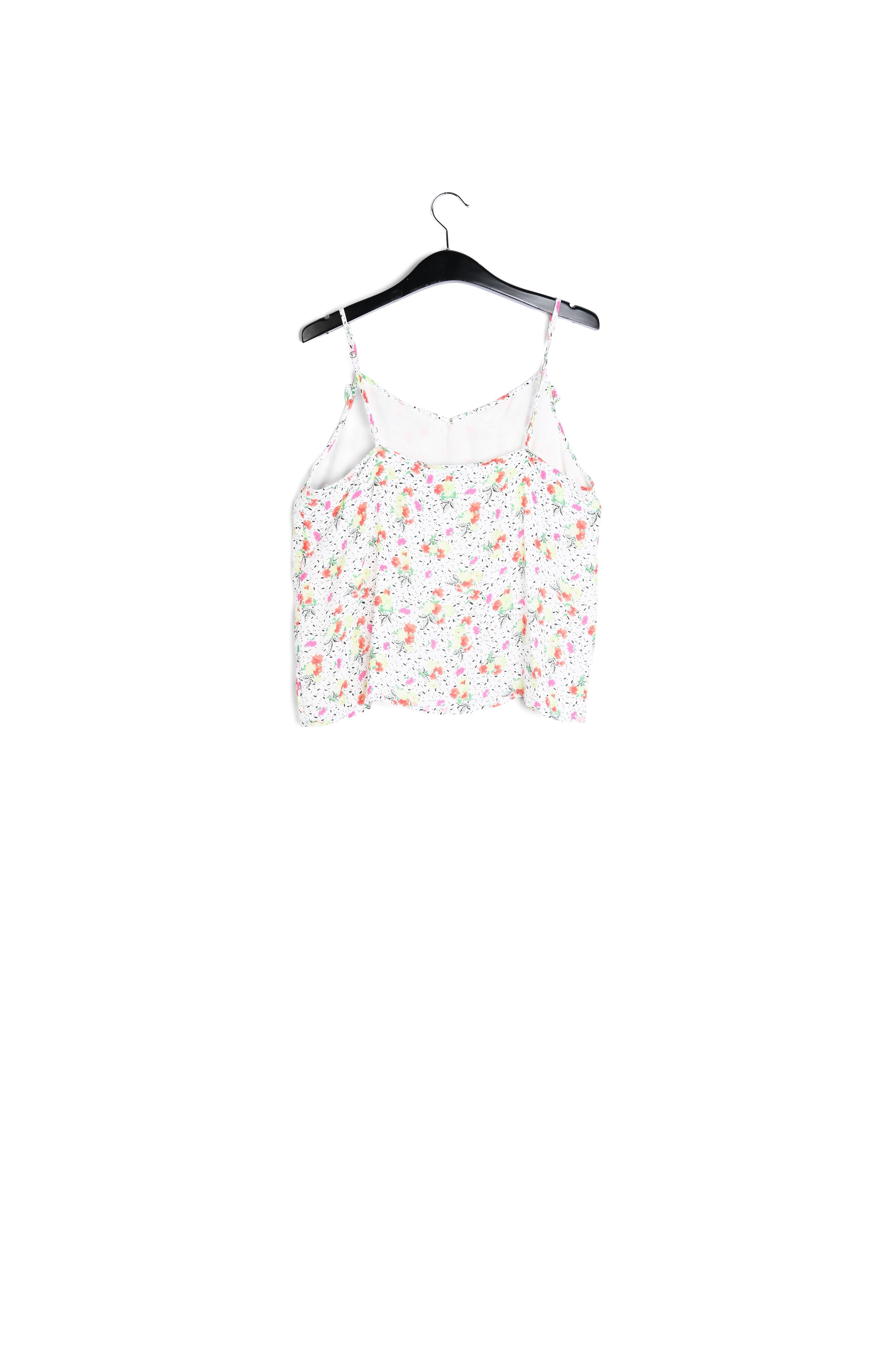 Off-white floral-print frilled camisole RE—SSENTIEL | Essentiel second hand