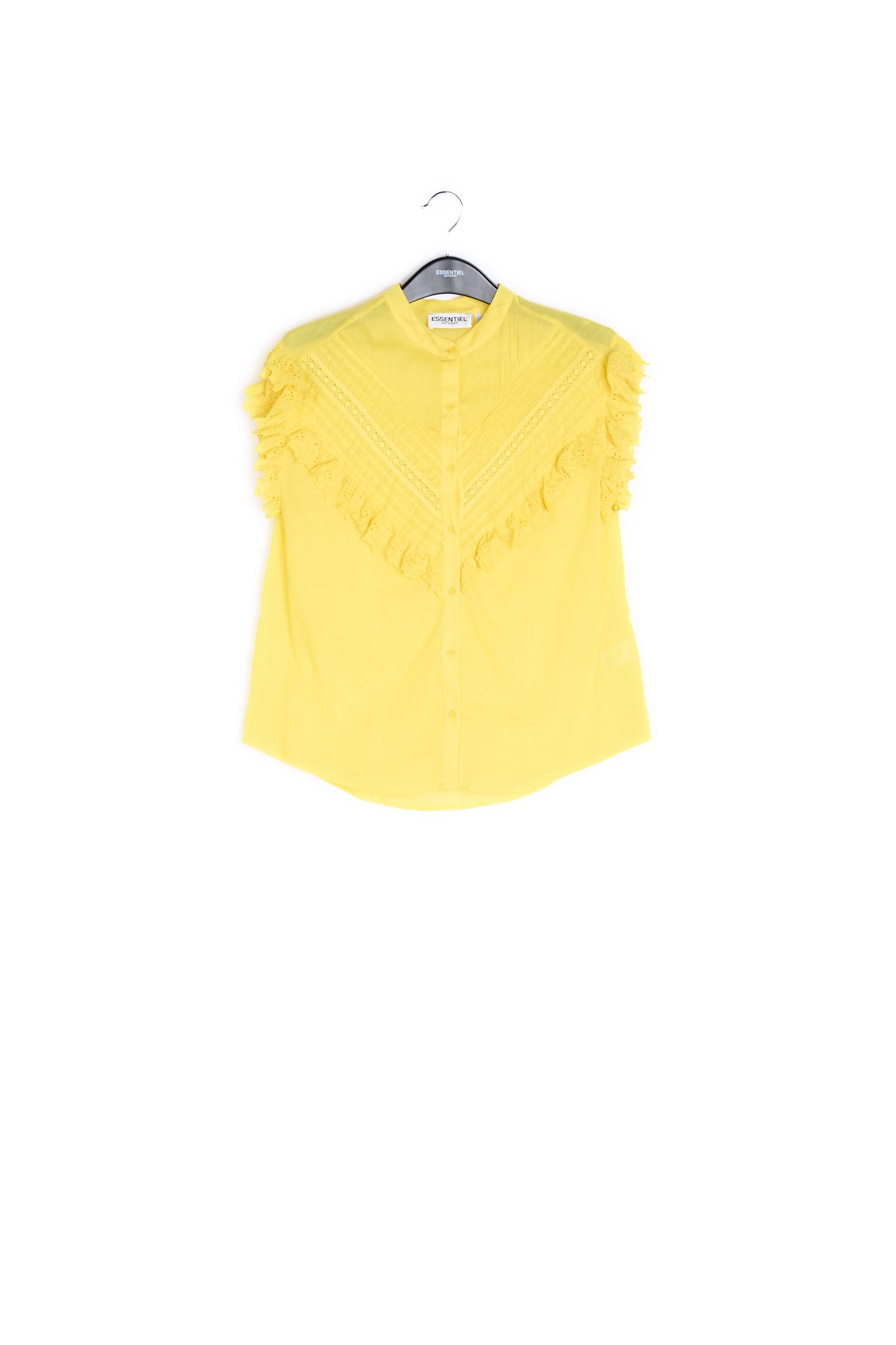 Yellow ruffled top RE—SSENTIEL | Essentiel second hand