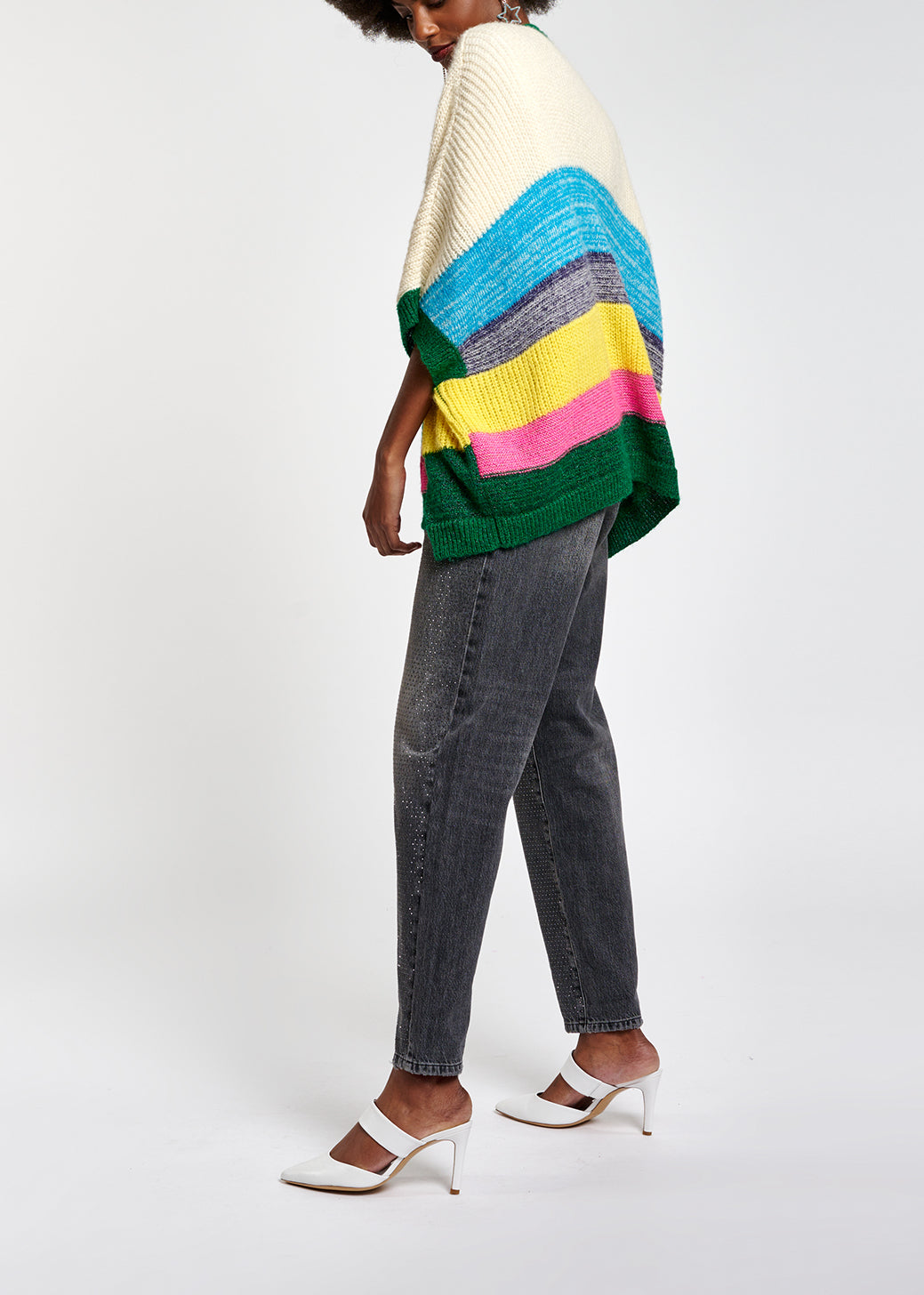Oversized multicolored patchwork cardigan RE—SSENTIEL | Essentiel second hand