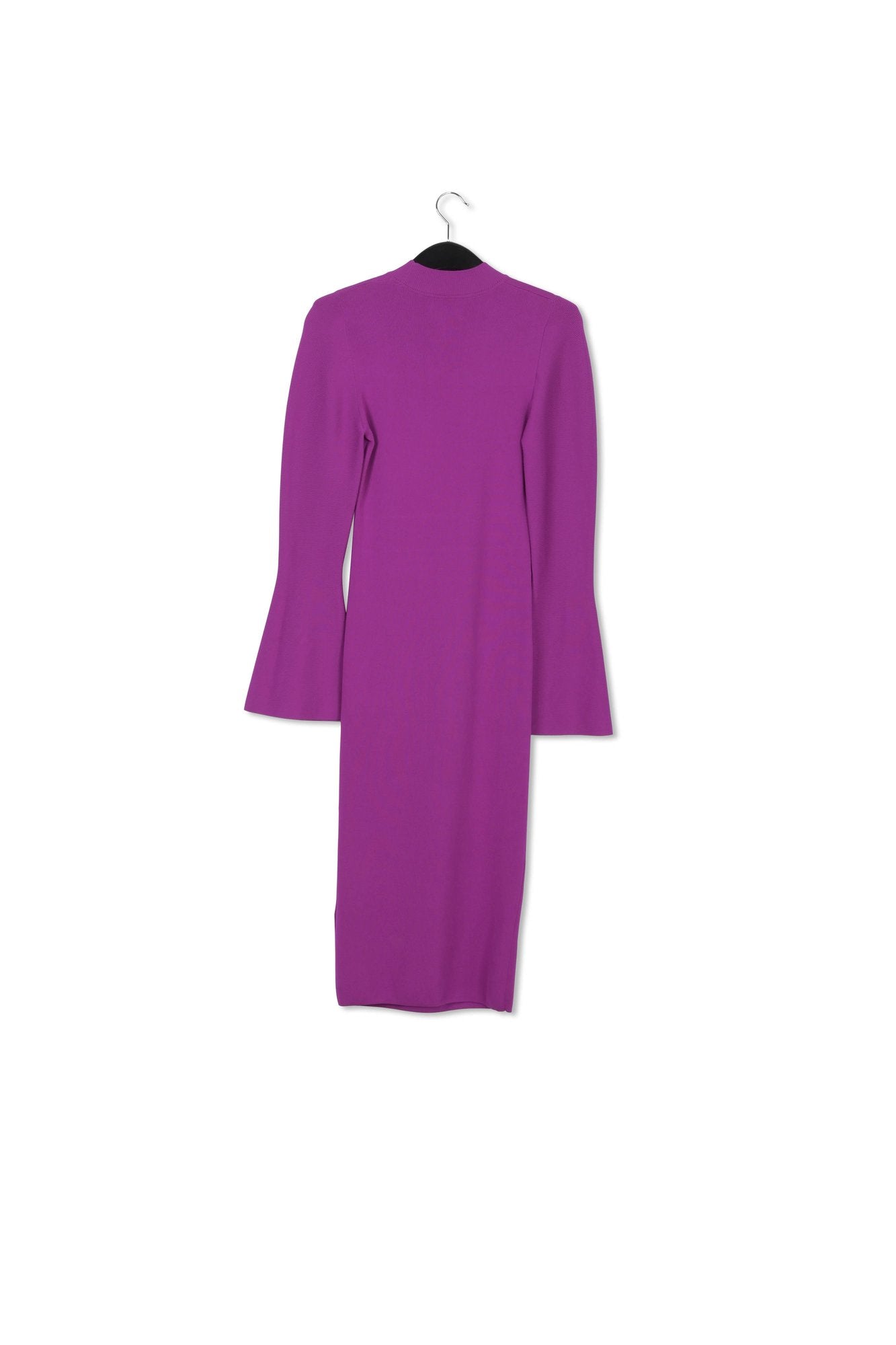 Purple midi-length knit dress with trumpet sleeves RE—SSENTIEL | Essentiel second hand