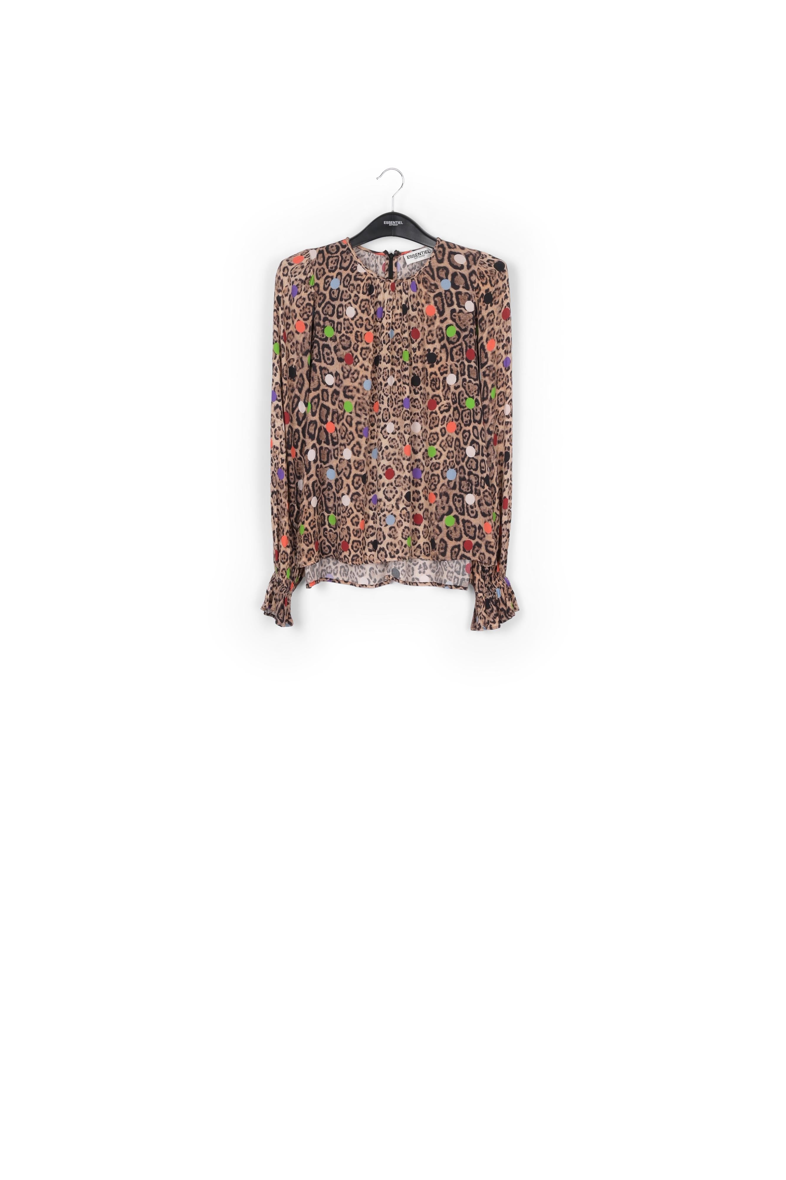 Leopard print and dots loose-fit top RE—SSENTIEL | Essentiel second hand