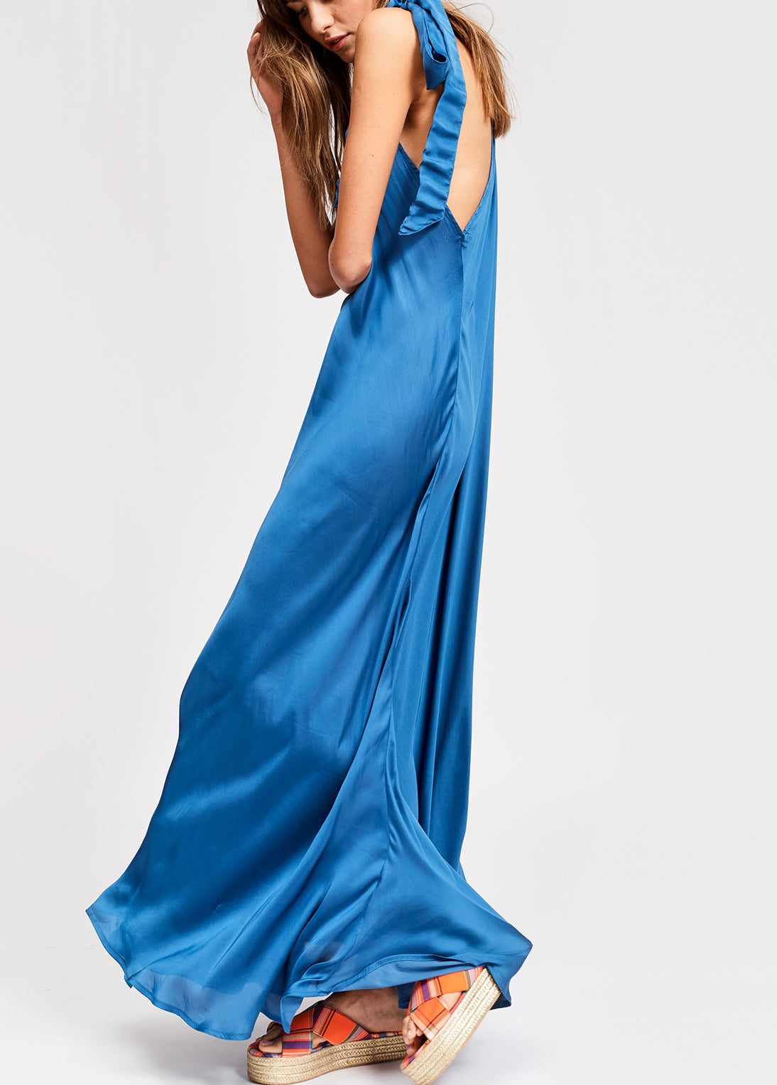 Blue maxi dress RE—SSENTIEL | Essentiel second hand