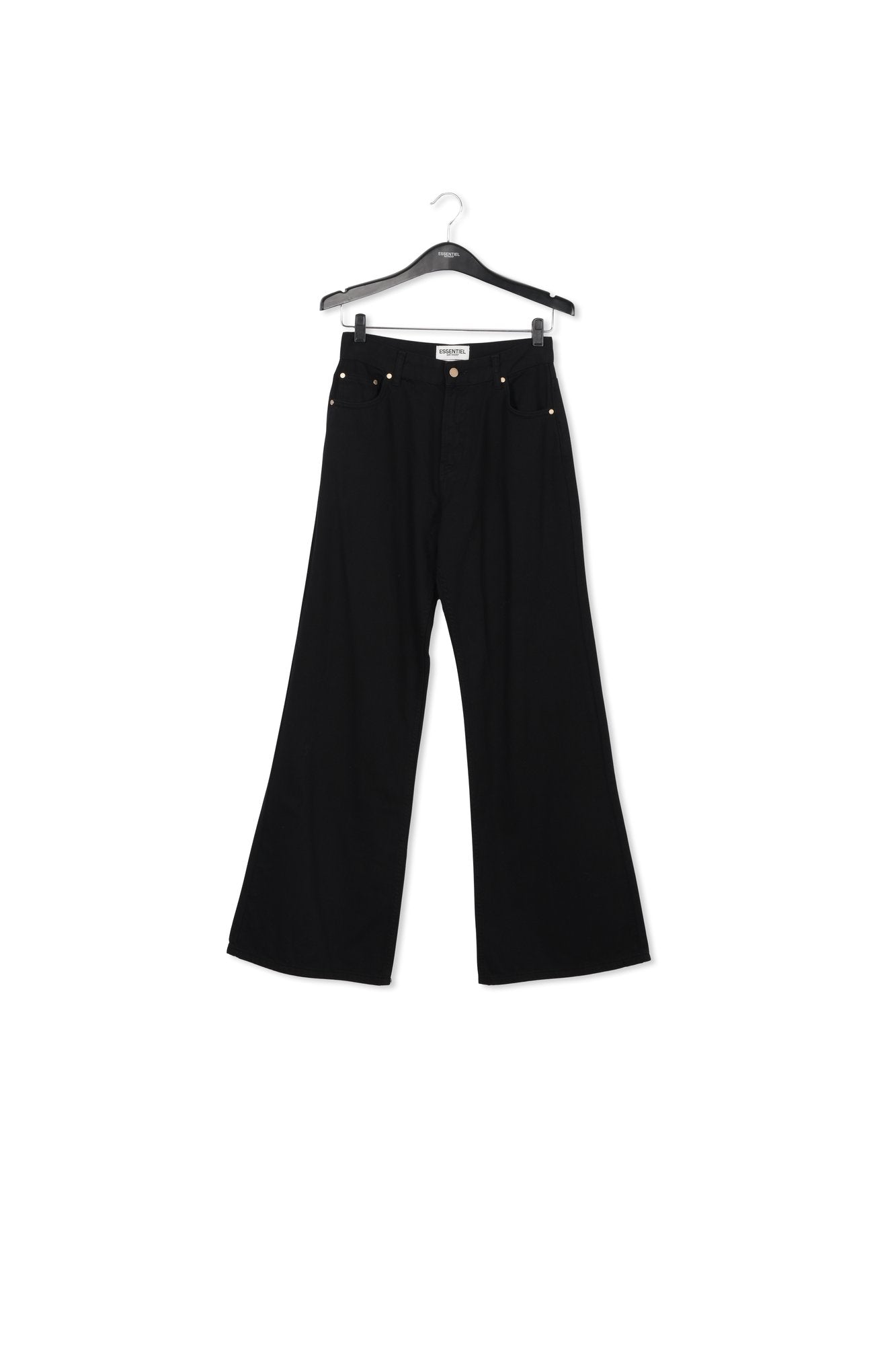Black denim straight-leg jeans RE—SSENTIEL | Essentiel second hand