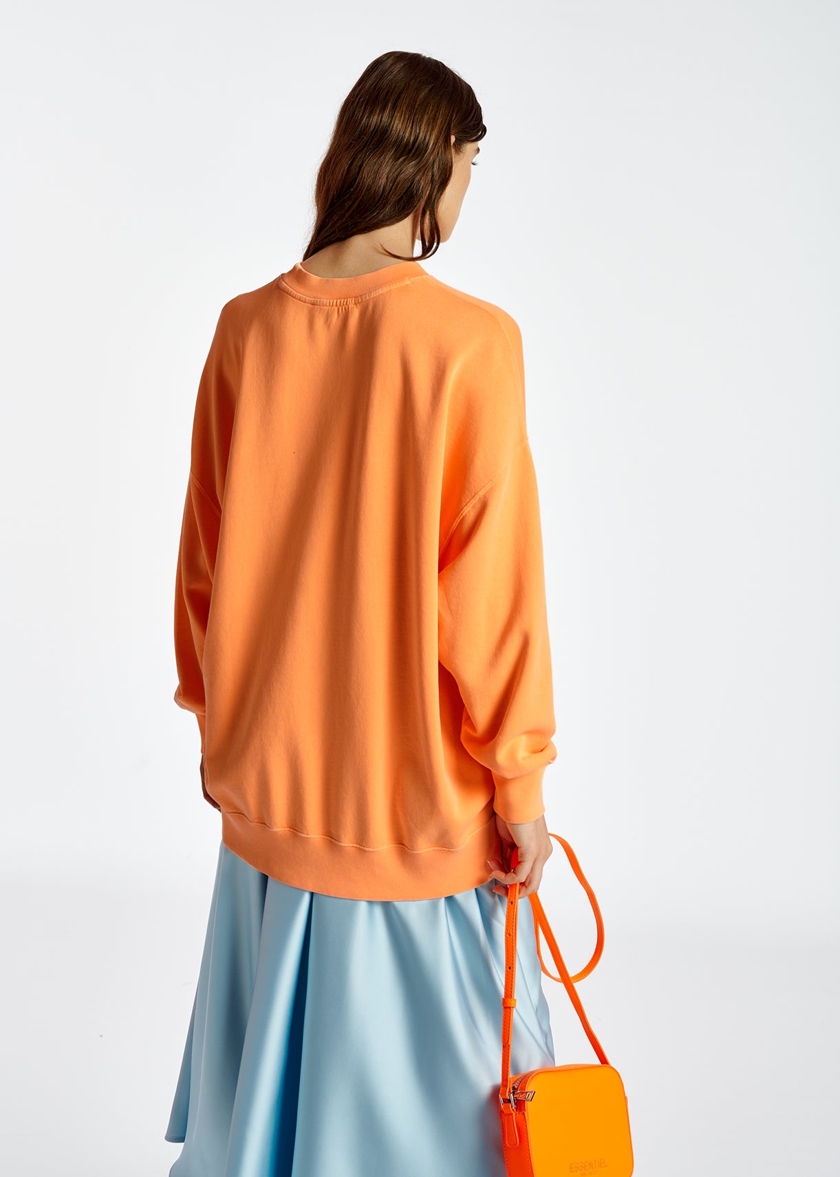 Neon orange oversized sweatshirt RE—SSENTIEL | Essentiel second hand