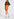 Orange high-waisted mini skirt Faume - seconde main