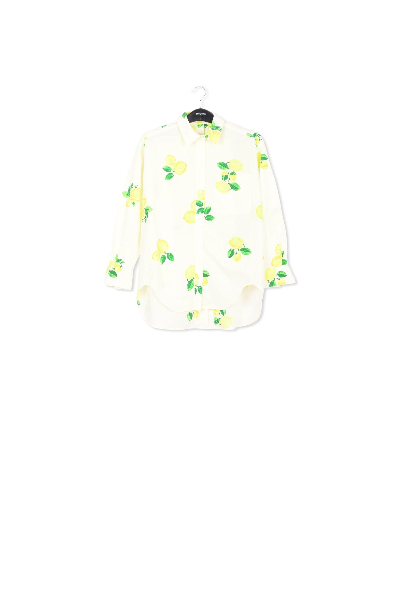 White cotton shirt with lemon print RE—SSENTIEL | Essentiel second hand