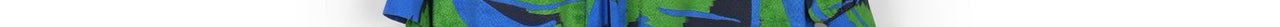 Blue, black and green abstract print midi dress Faume - seconde main