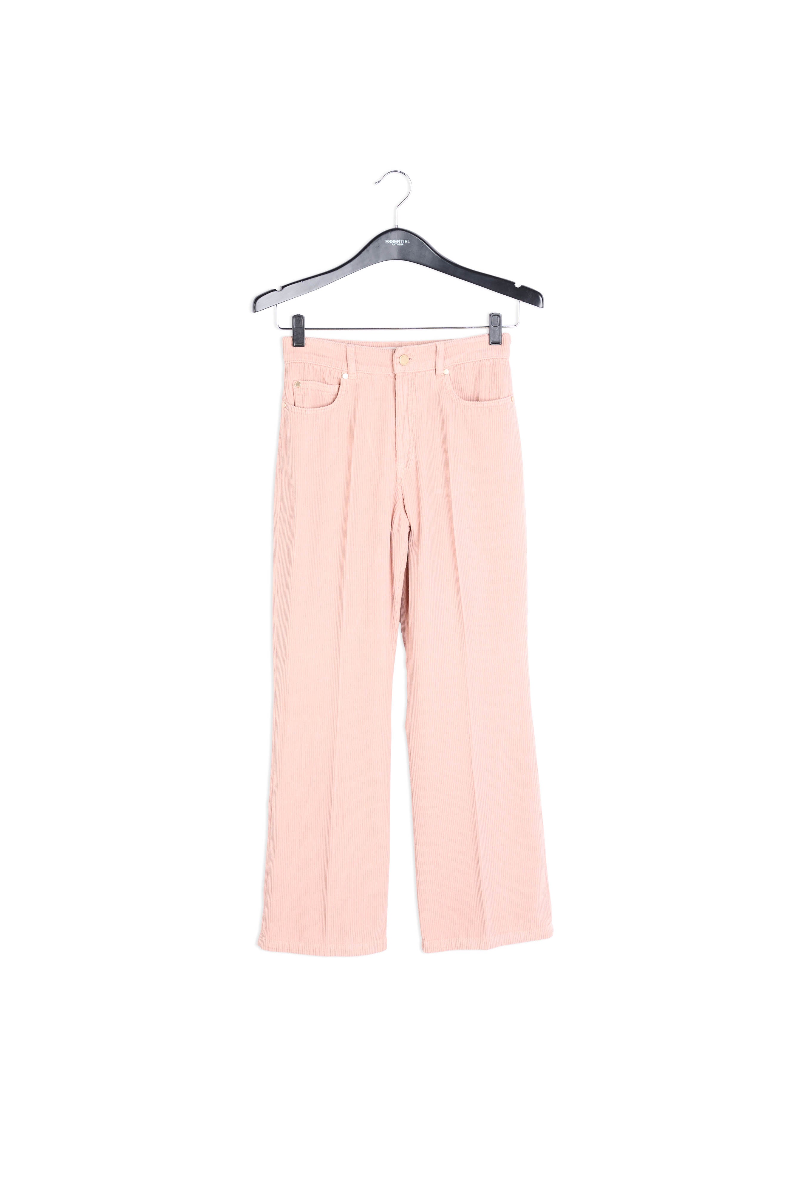Pantalon évasé en velours rose vintage RE—SSENTIEL | Essentiel second hand