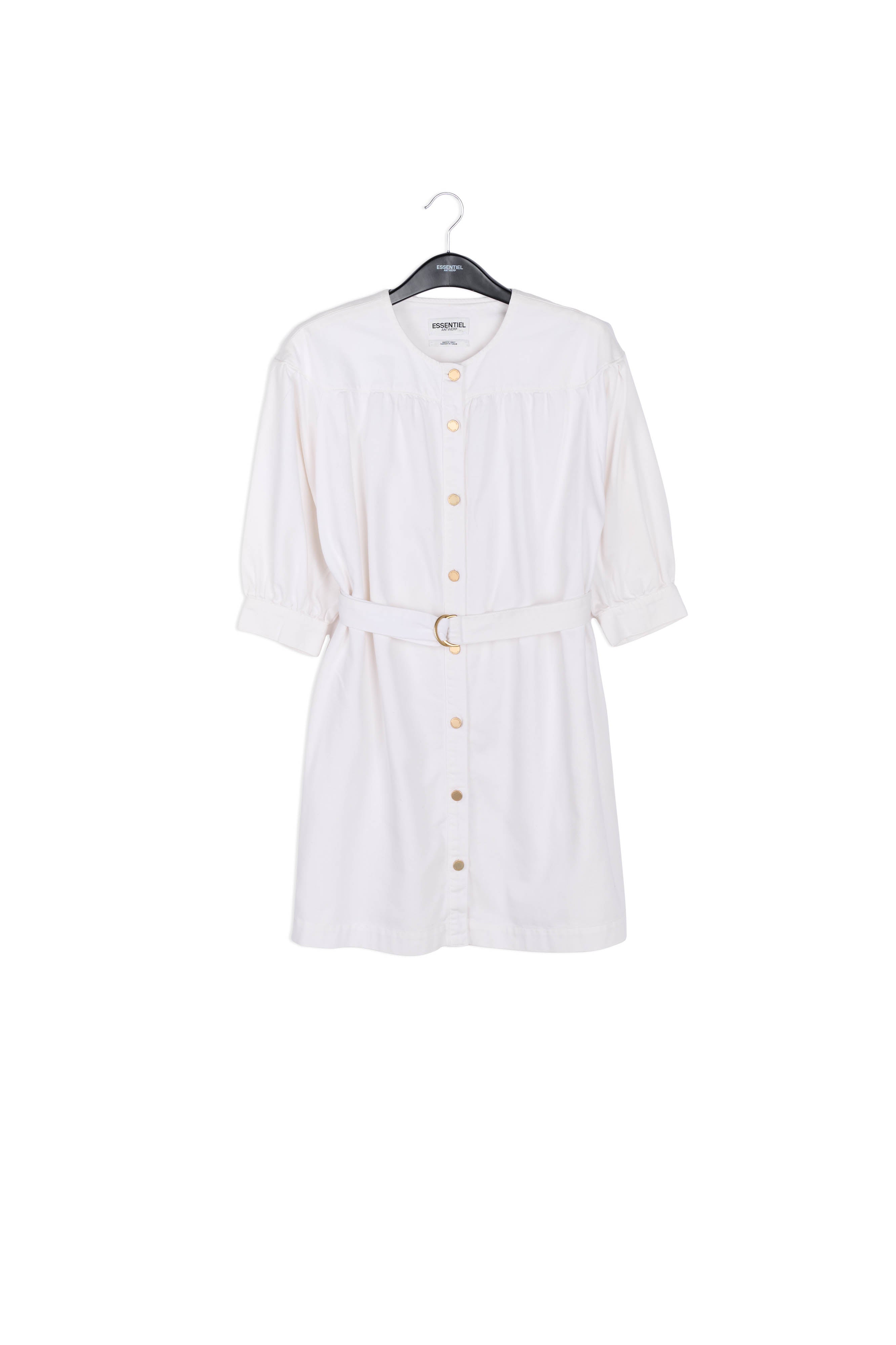 White denim mini dress RE—SSENTIEL | Essentiel second hand