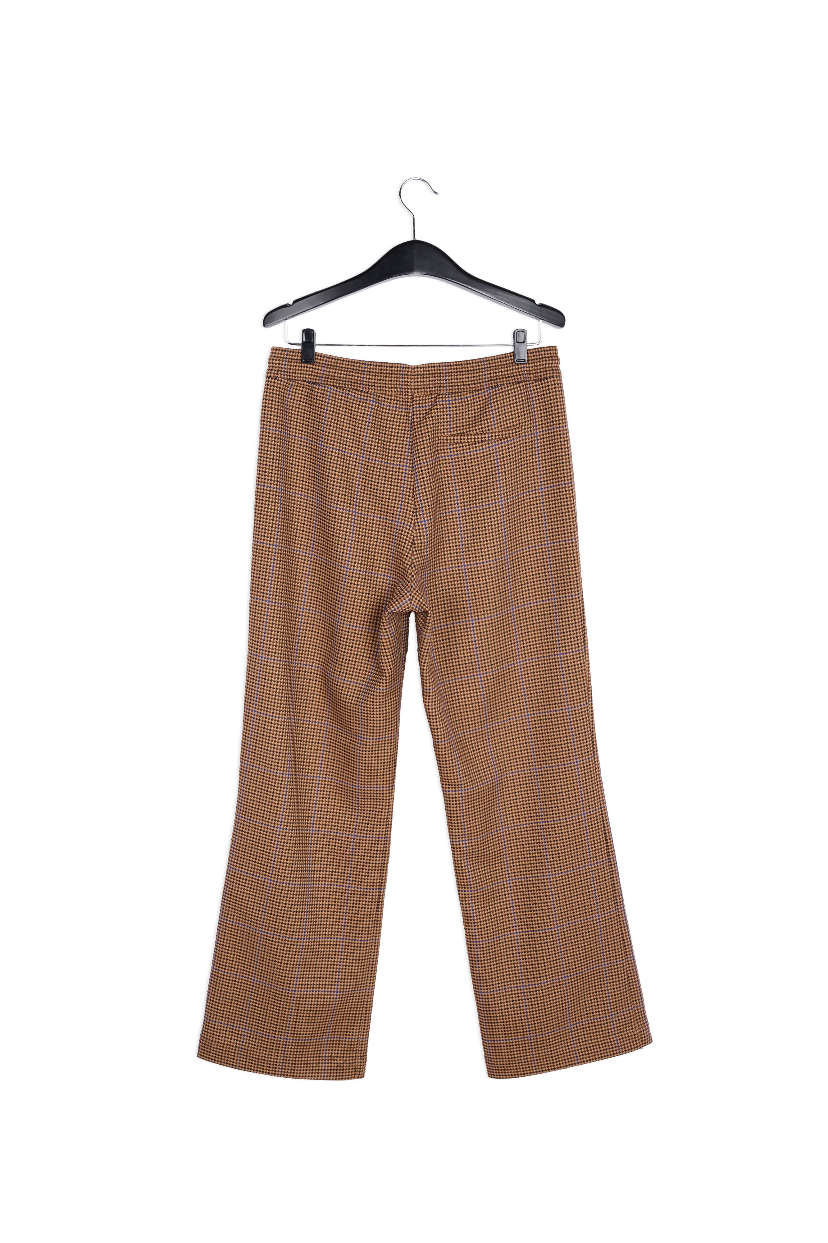 Pantalon pied-de-poule rouge et marron RE—SSENTIEL | Essentiel second hand