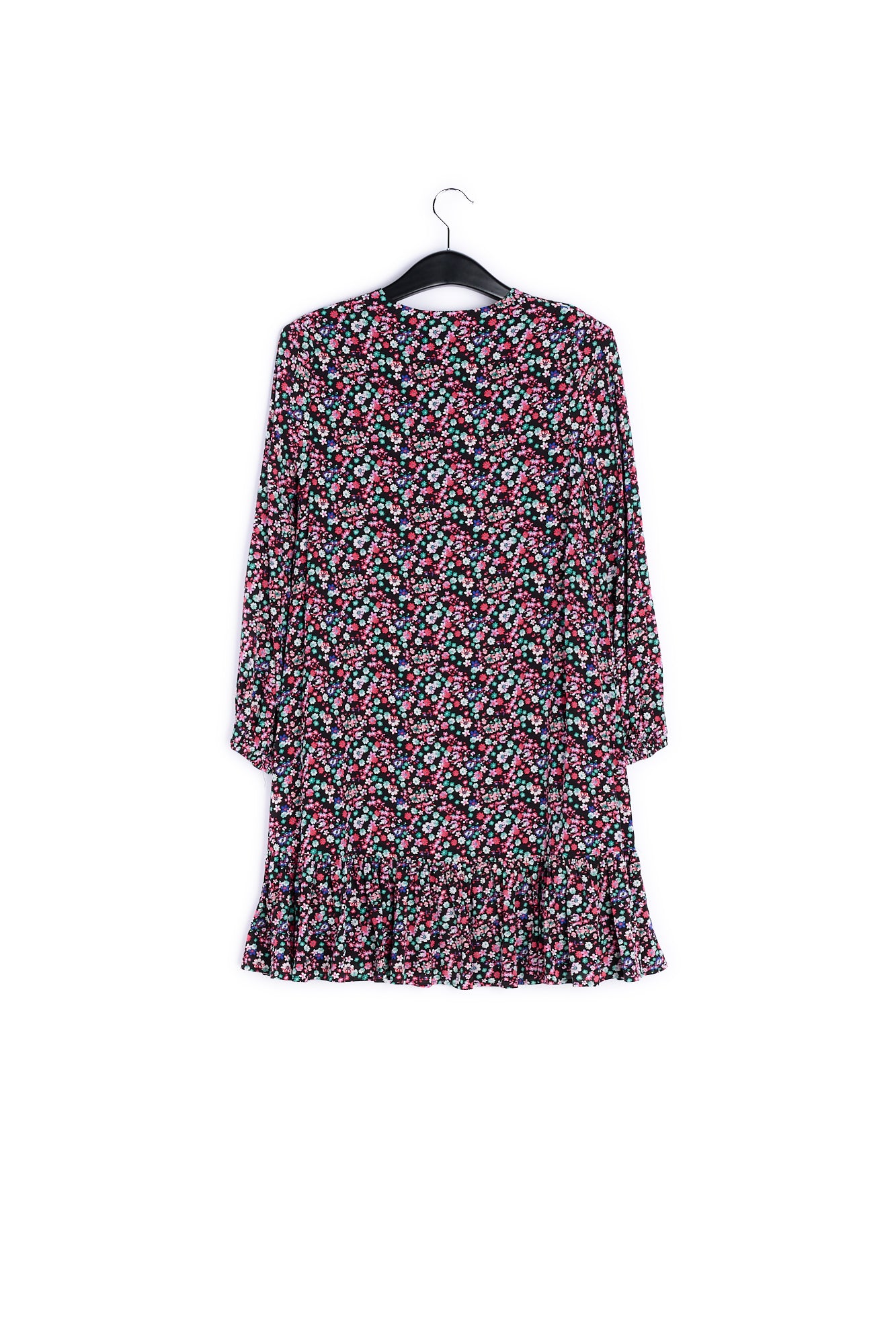 Black floral-print mini dress RE—SSENTIEL | Essentiel second hand