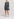 Dark blue floral-print a-line dress Faume - seconde main