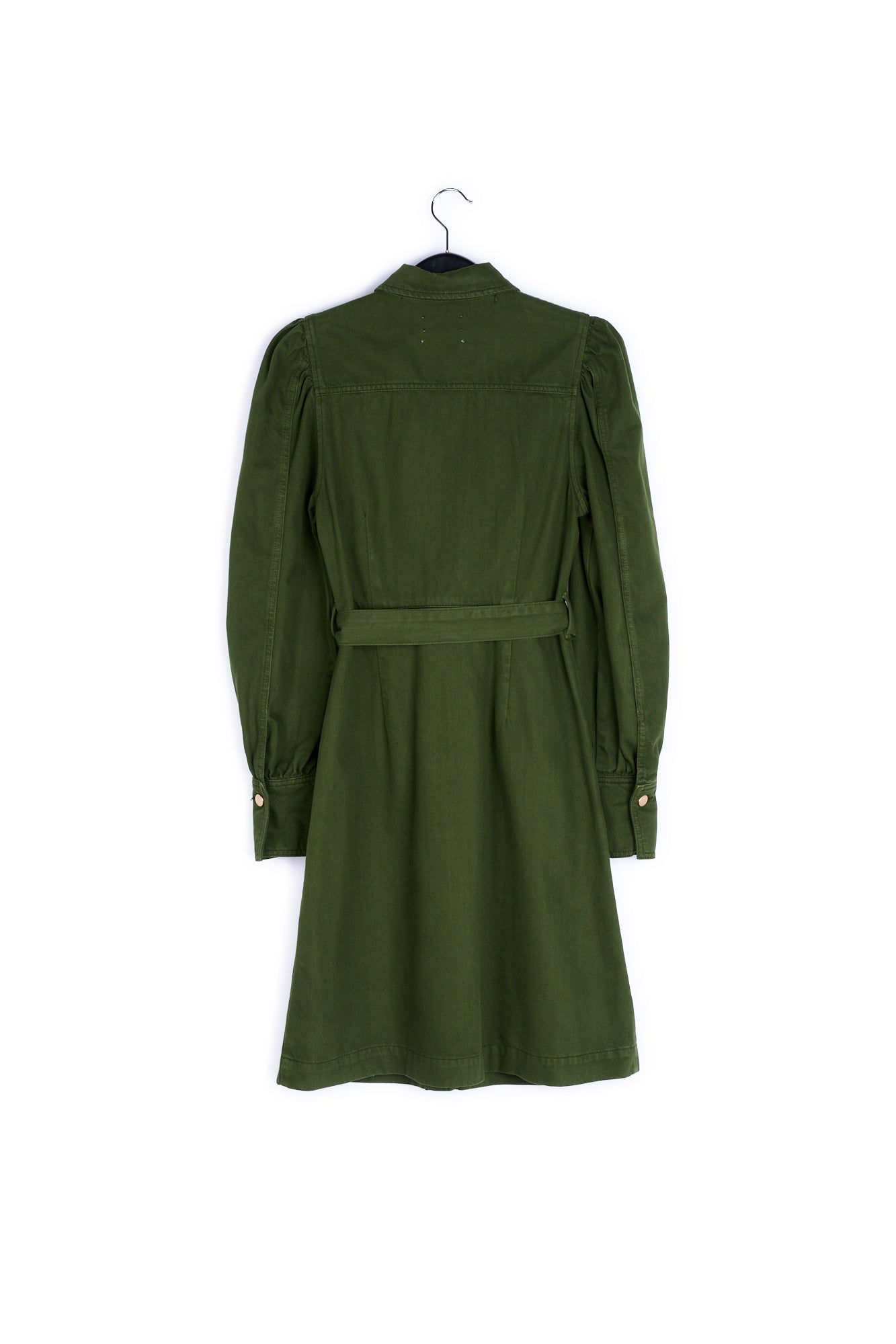 Pine green denim shirt dress RE—SSENTIEL | Essentiel second hand