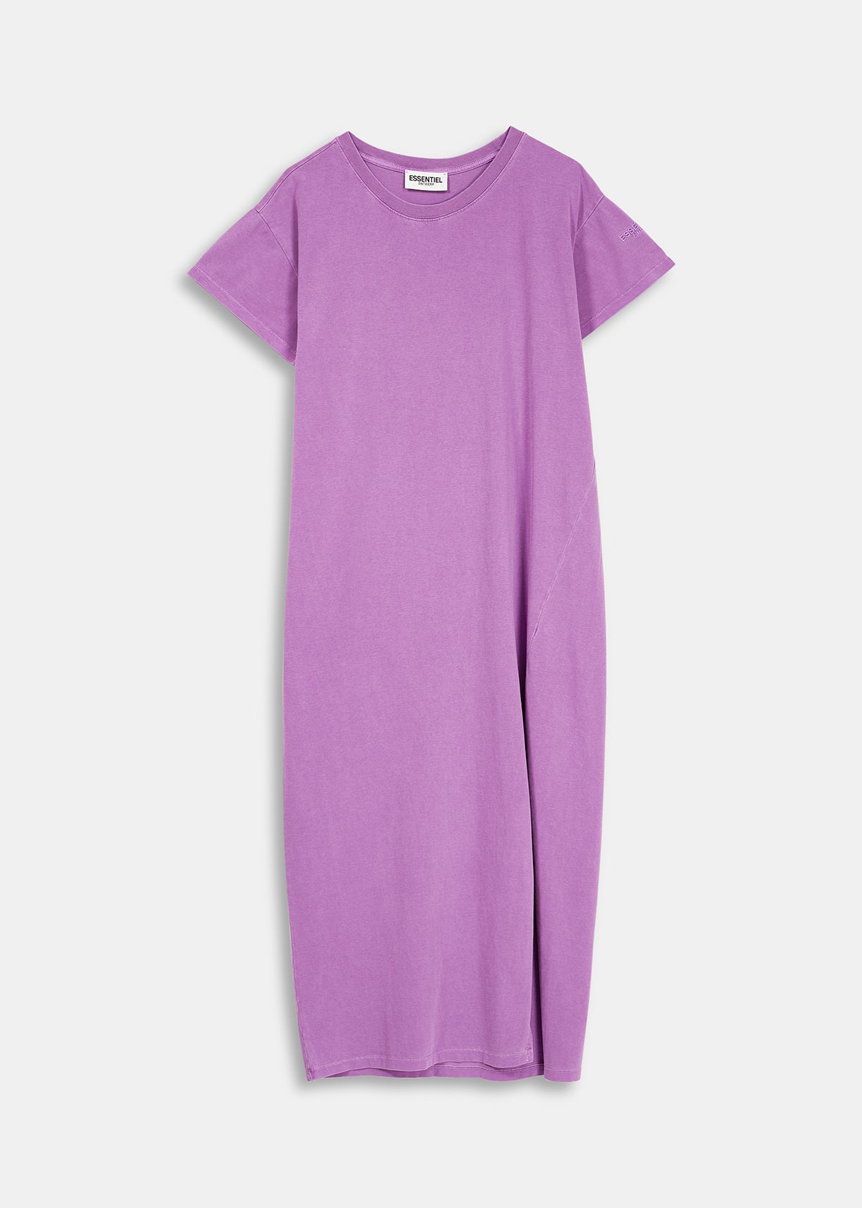 Purple organic cotton-jersey T-shirt dress RE—SSENTIEL | Essentiel second hand