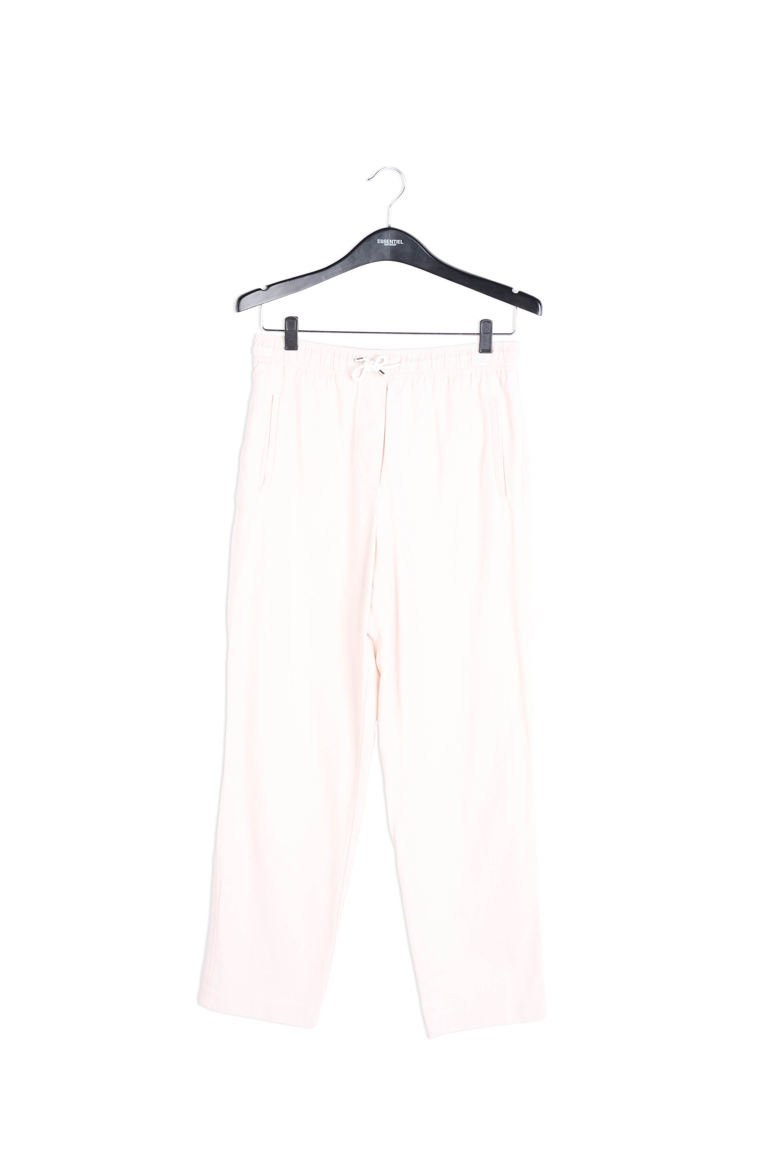 Pantalon fuselé en coton blanc cassé RE—SSENTIEL | Essentiel second hand