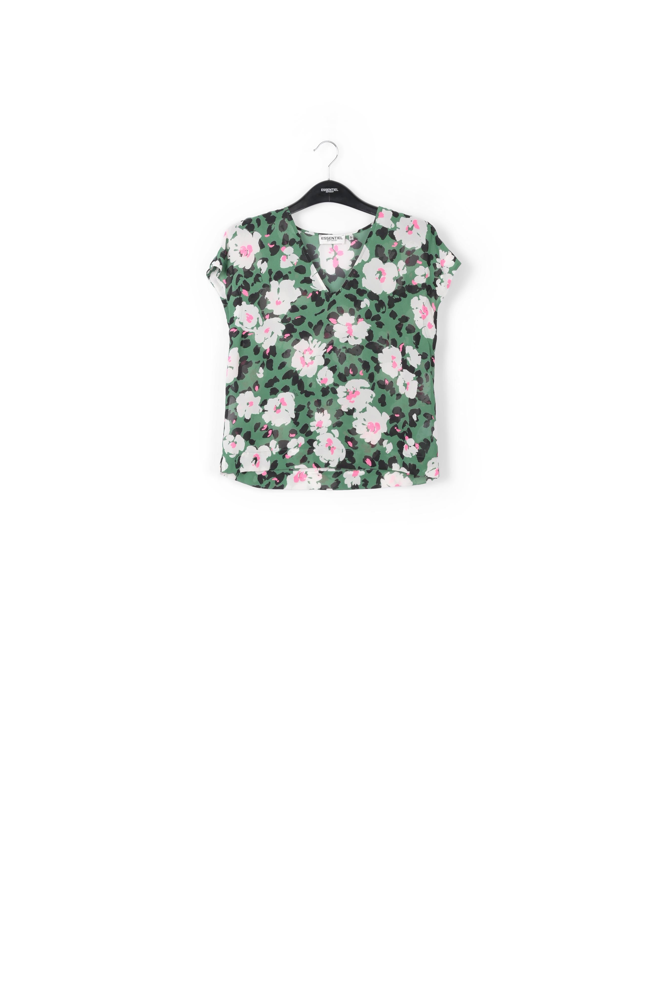 Green floral-print top RE—SSENTIEL | Essentiel second hand