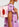 Roze top met bloemenprint en ruches Faume - seconde main