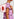 Roze top met bloemenprint en ruches Faume - seconde main