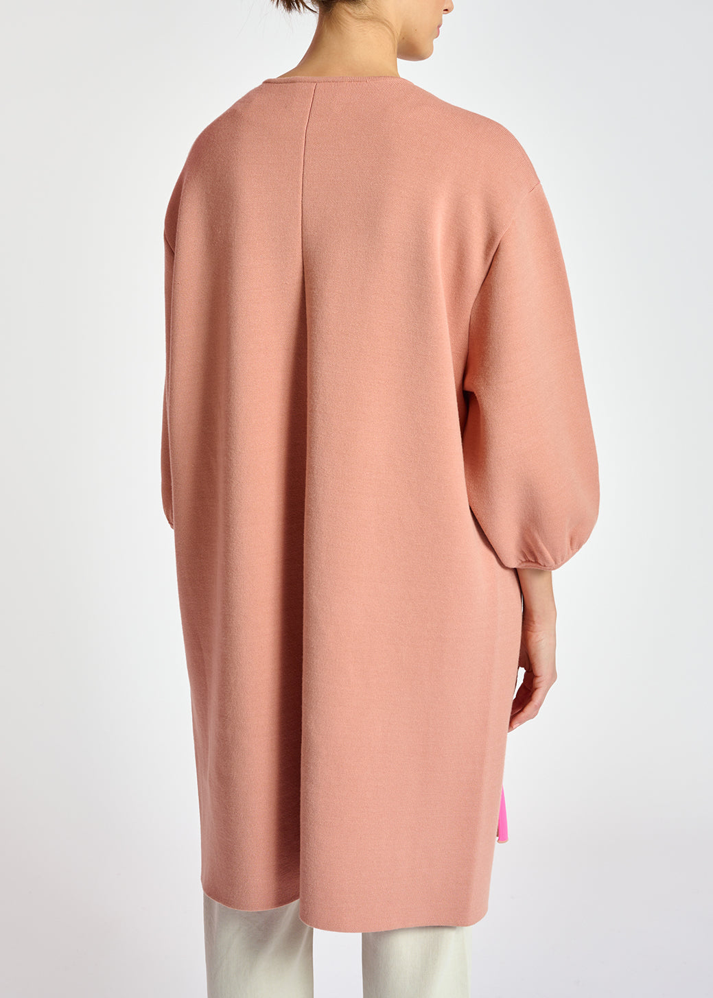 Vintage pink oversized knit coat RE—SSENTIEL | Essentiel second hand