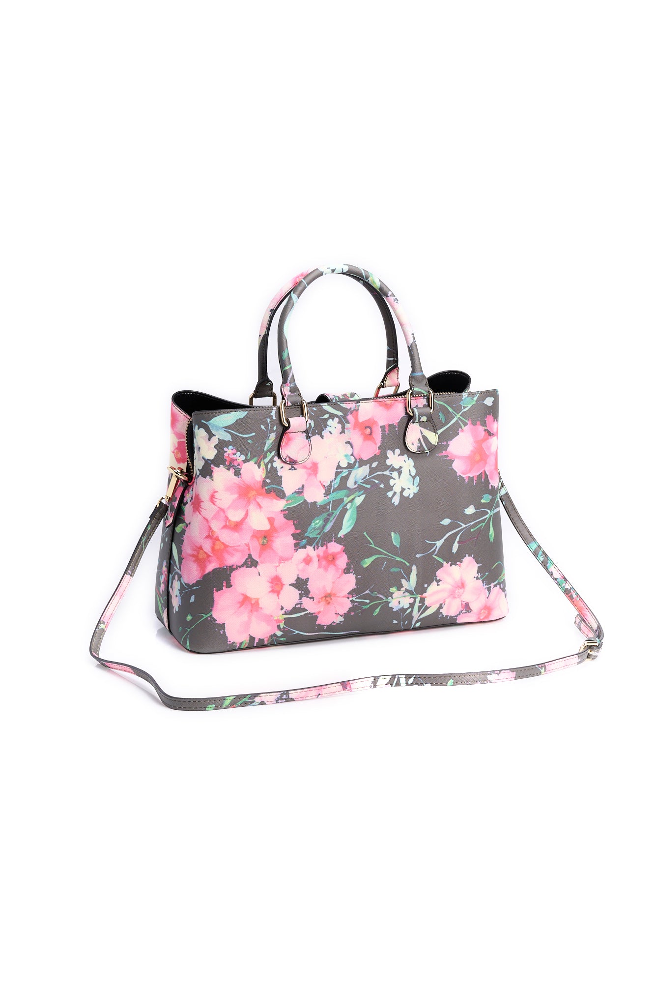 Black floral tote bag RE—SSENTIEL | Essentiel second hand
