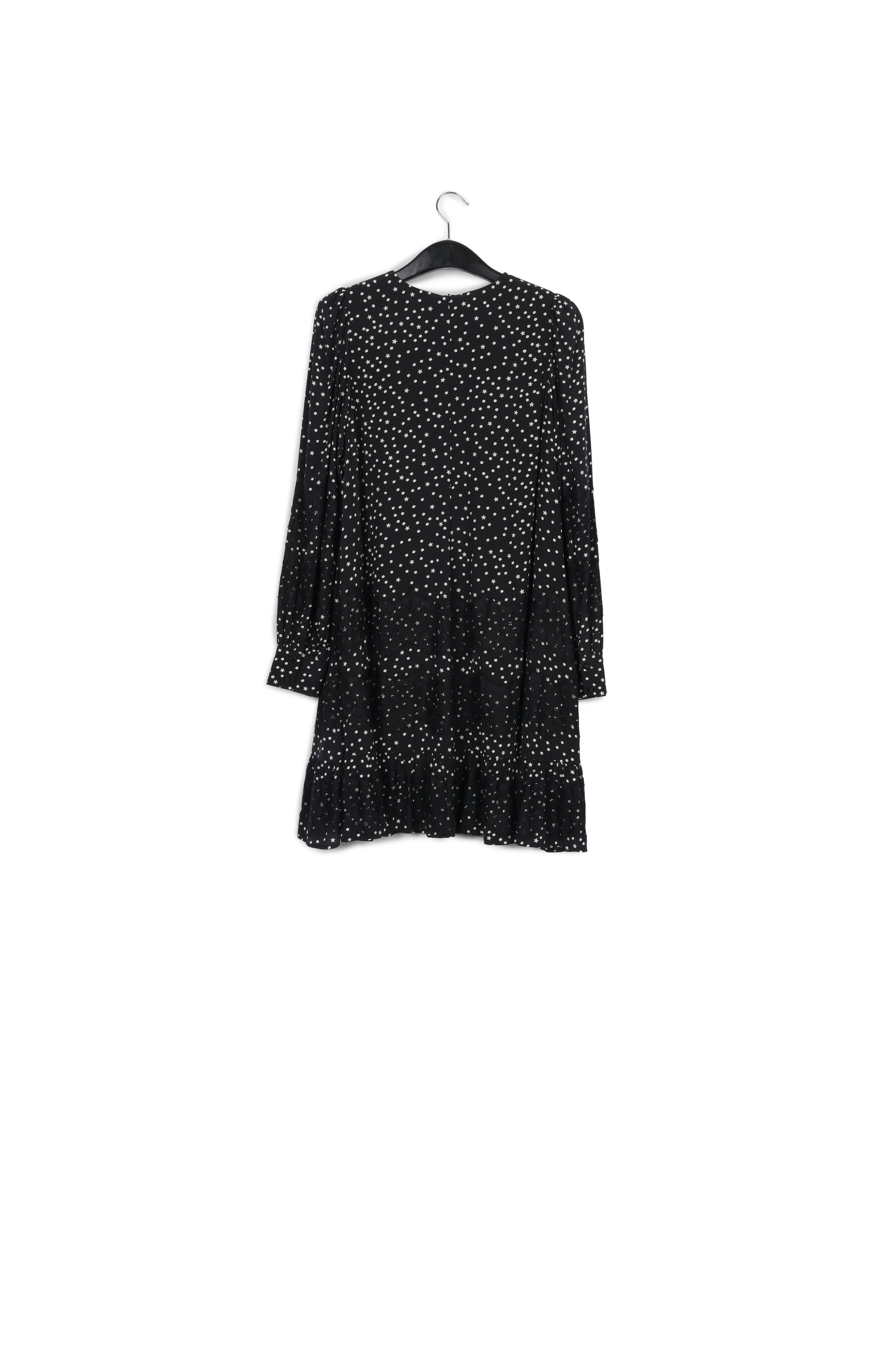 Black lace-trimmed mini dress RE—SSENTIEL | Essentiel second hand