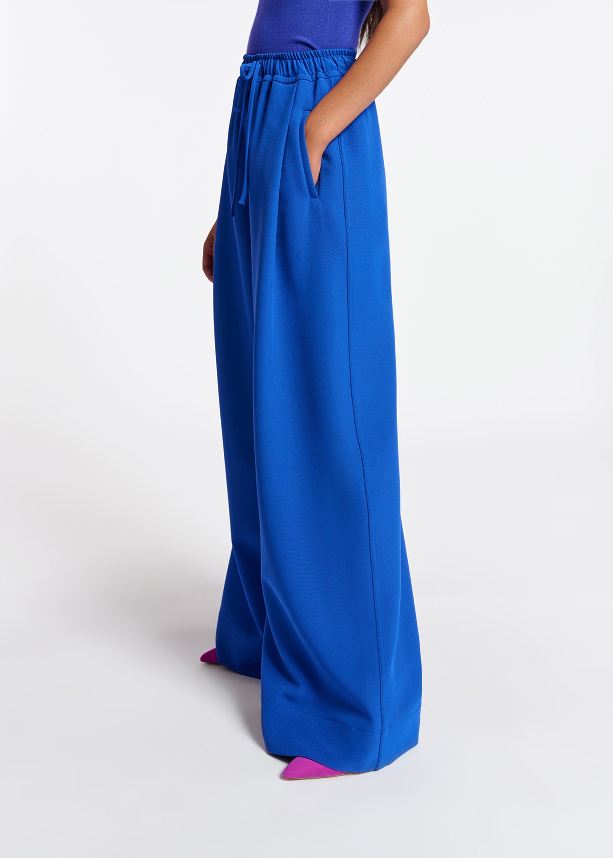 Blue wide-leg pants RE—SSENTIEL | Essentiel second hand