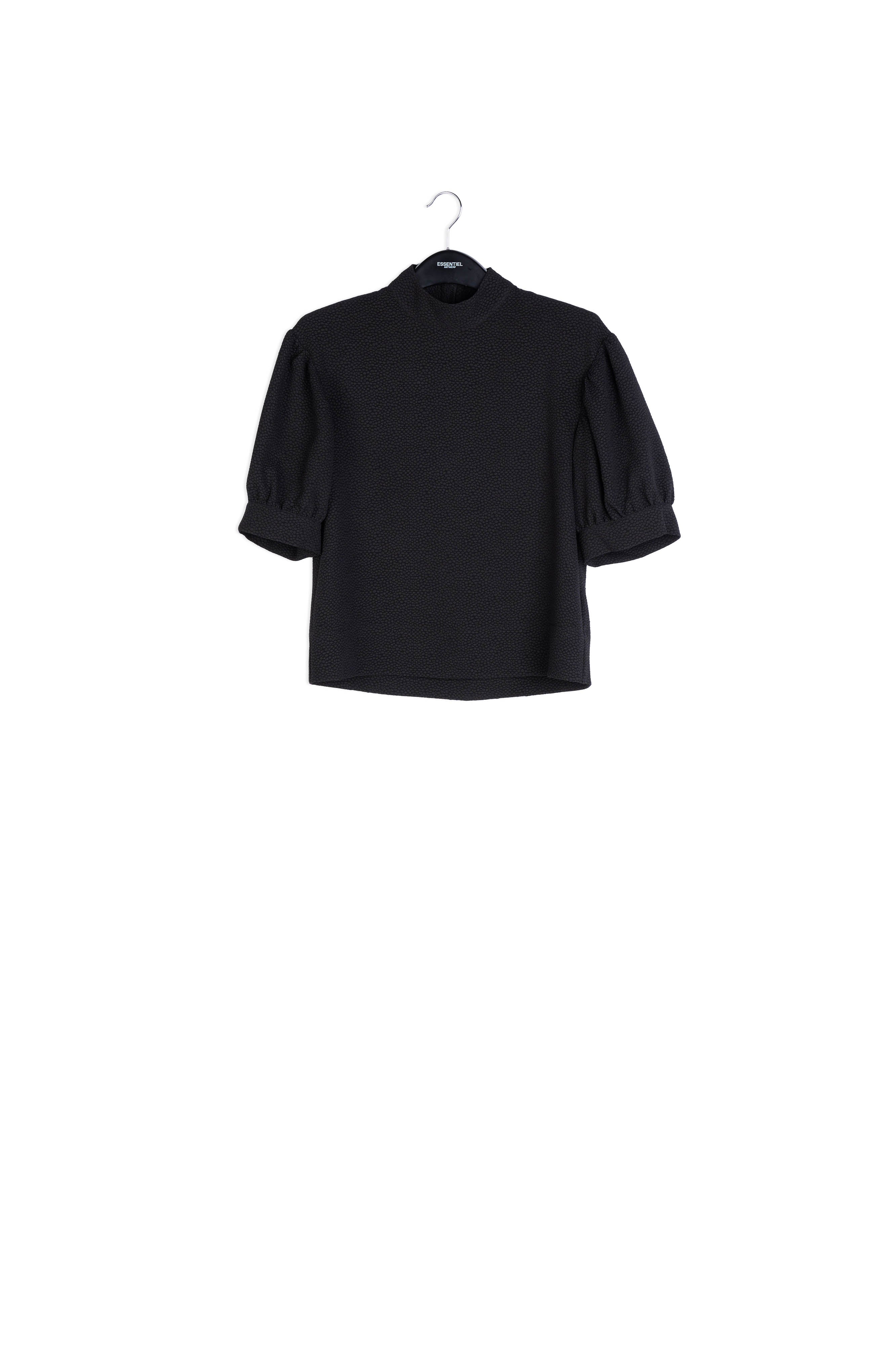 Black top with puffed sleeves RE—SSENTIEL | Essentiel second hand